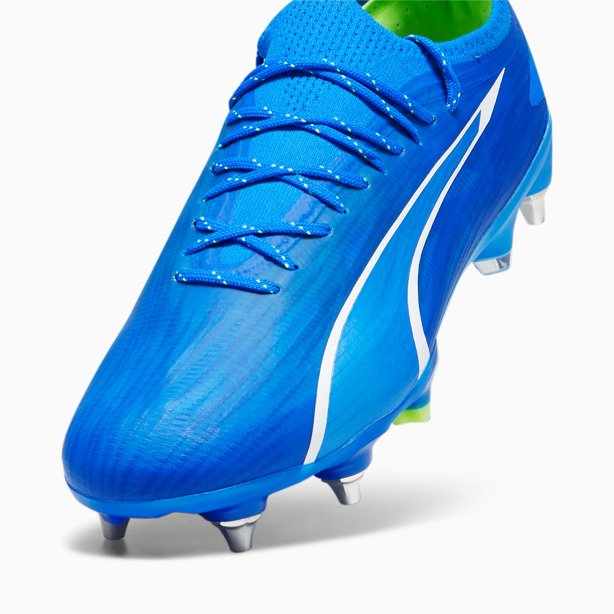 PUMA ULTRA ULTIMATE MxSG voetbalschoenen voor Heren, Blauw/Groen/Wit