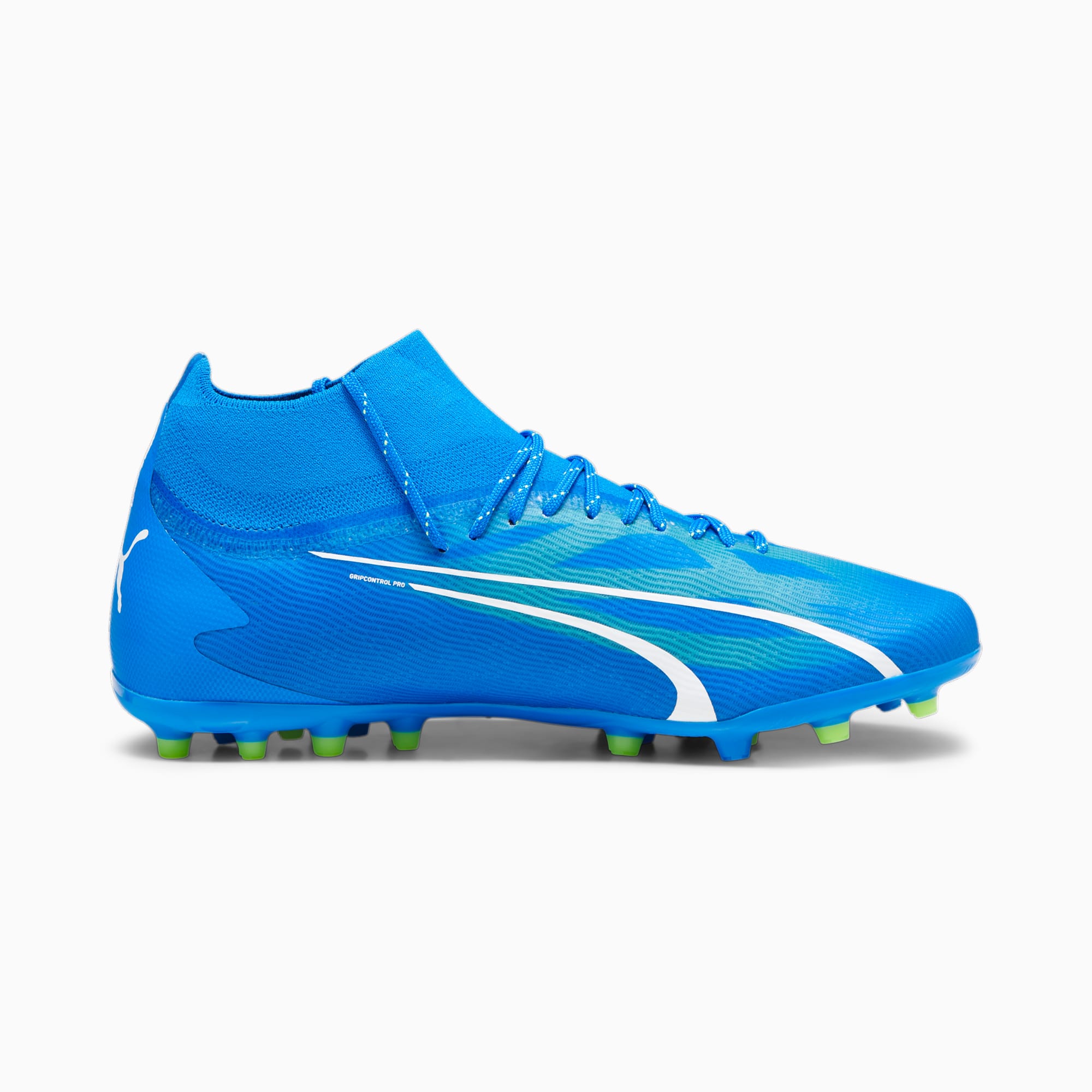 PUMA Chaussures De Football ULTRA PRO MG Pour Homme, Bleu/Vert/Blanc
