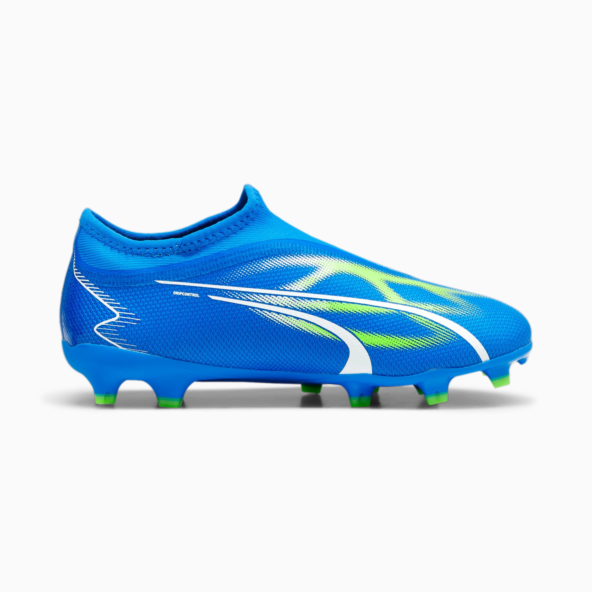 PUMA Ultra Match Ll FG/AG Youth Football Boots, Ultra Blue/White/Pro Green, Size 27, Shoes