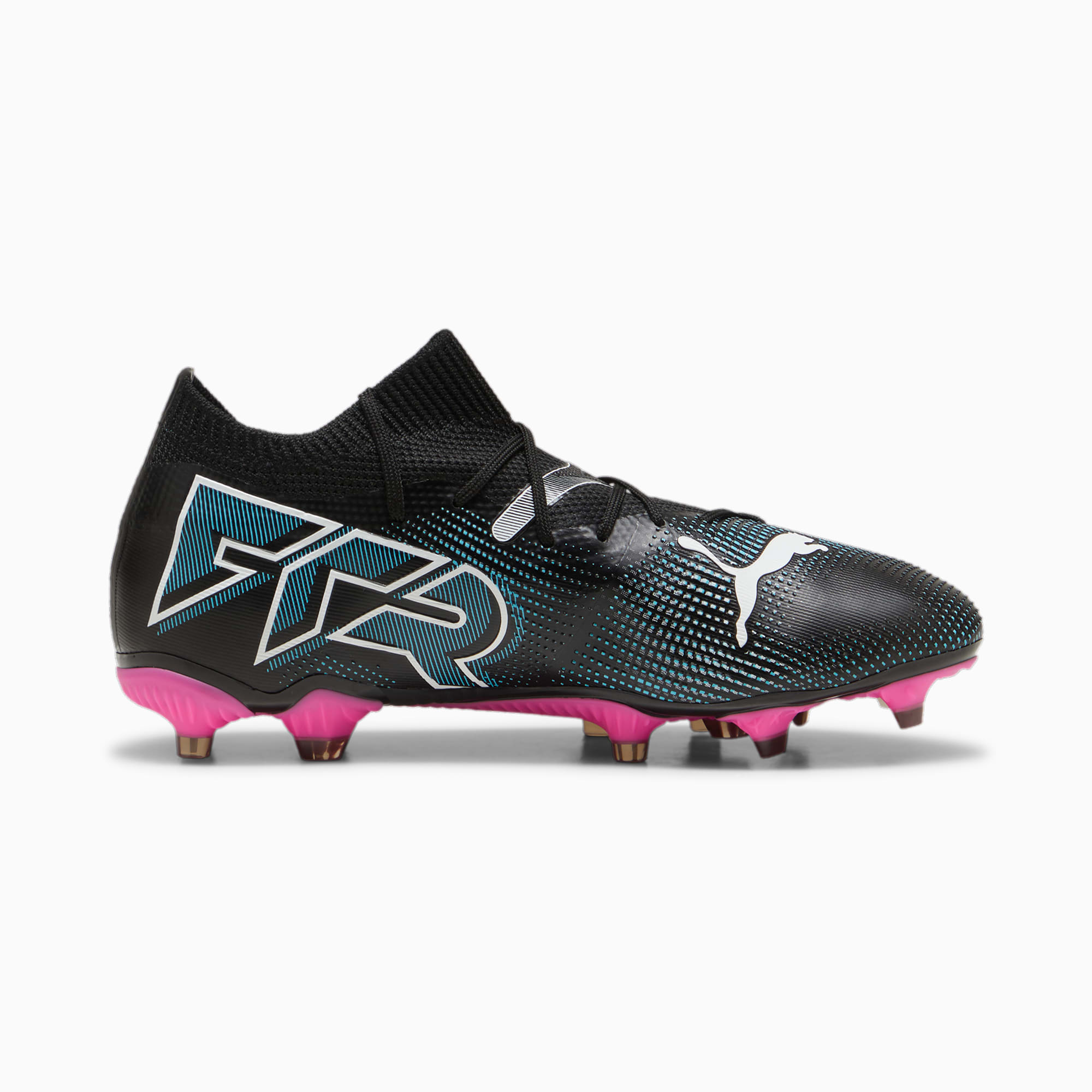 PUMA Future 7 Match FG/AG Women's Football Boots, Black/White/Poison Pink, Size 35,5, Shoes