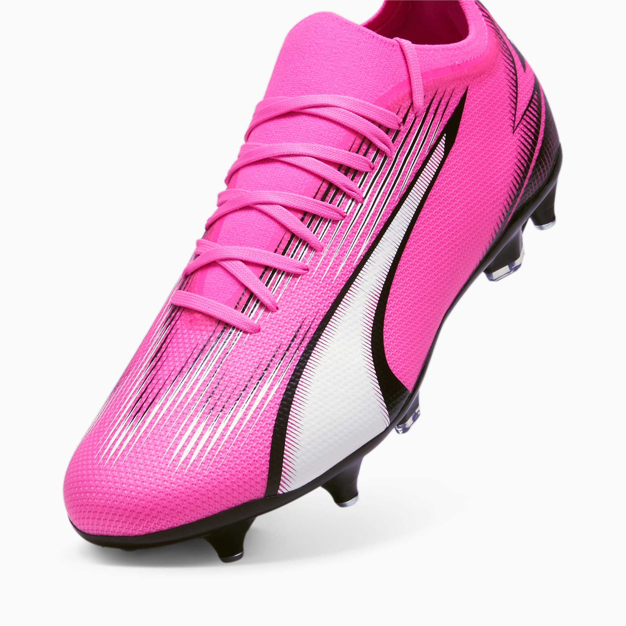 PUMA ULTRA MATCH MxSG voetbalschoenen, Roze/Zwart/Wit