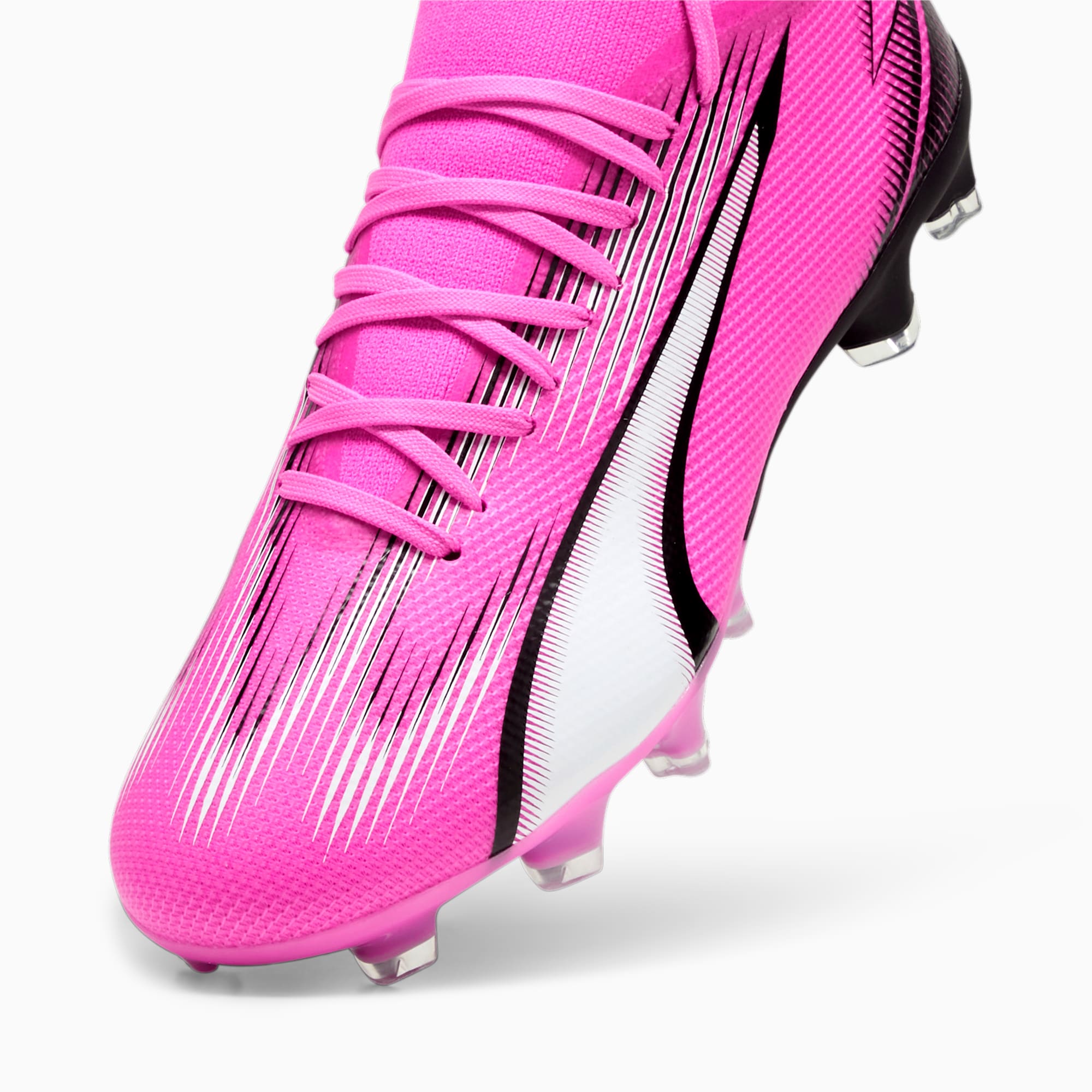 PUMA ULTRA MATCH FG/AG voetbalschoenen voor Dames, Roze/Zwart/Wit