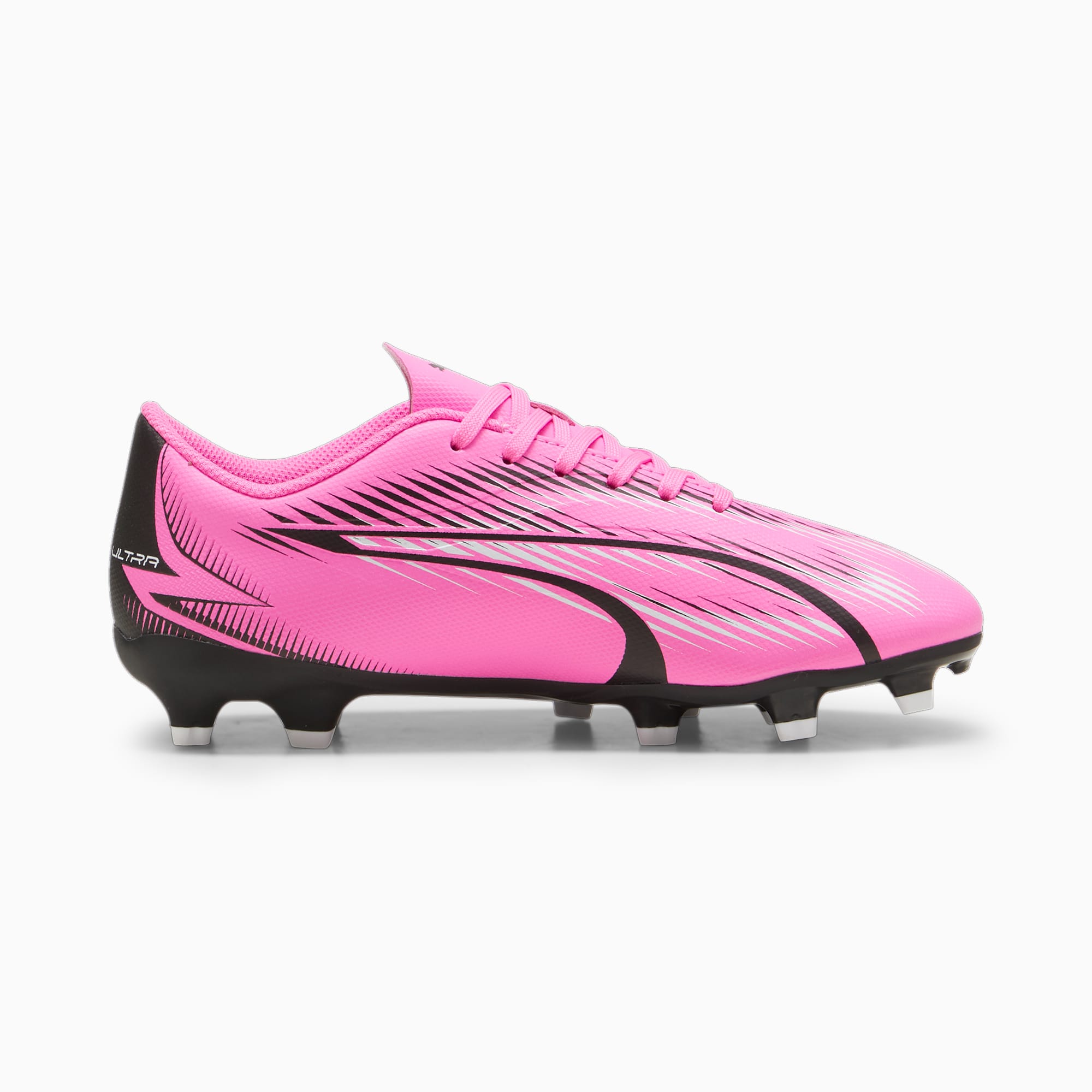 PUMA Ultra Play FG/AG Youth Football Boots, Poison Pink/White/Black