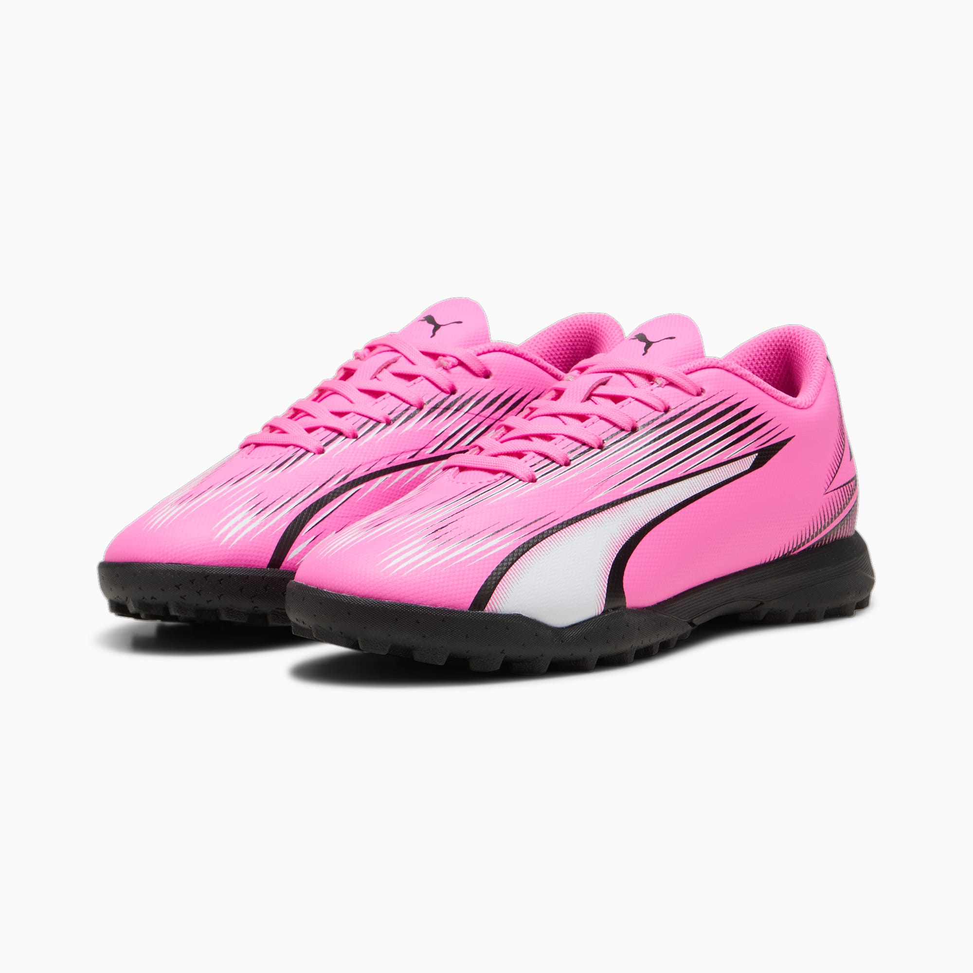 PUMA Ultra Play TT Youth Football Boots, Poison Pink/White/Black