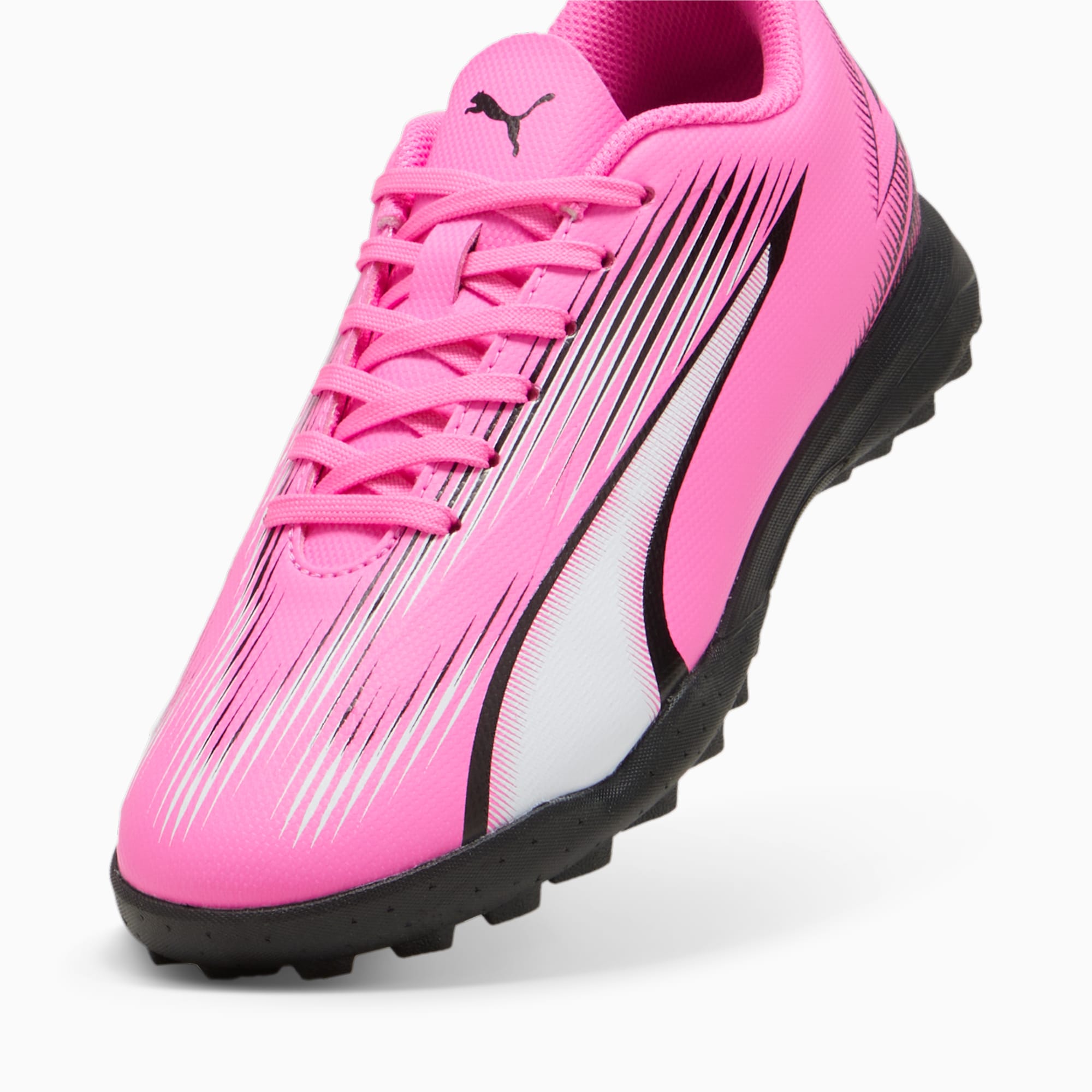PUMA Ultra Play TT Youth Football Boots, Poison Pink/White/Black