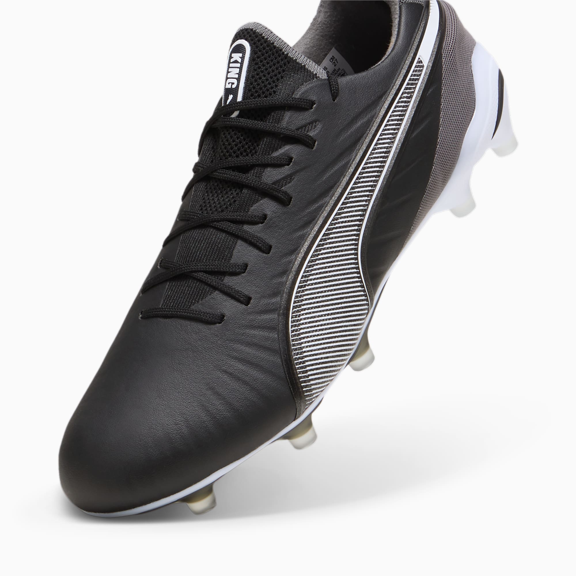 PUMA KING ULTIMATE FG/AG voetbalschoenen voor Dames, Wit/Zwart/Grijs