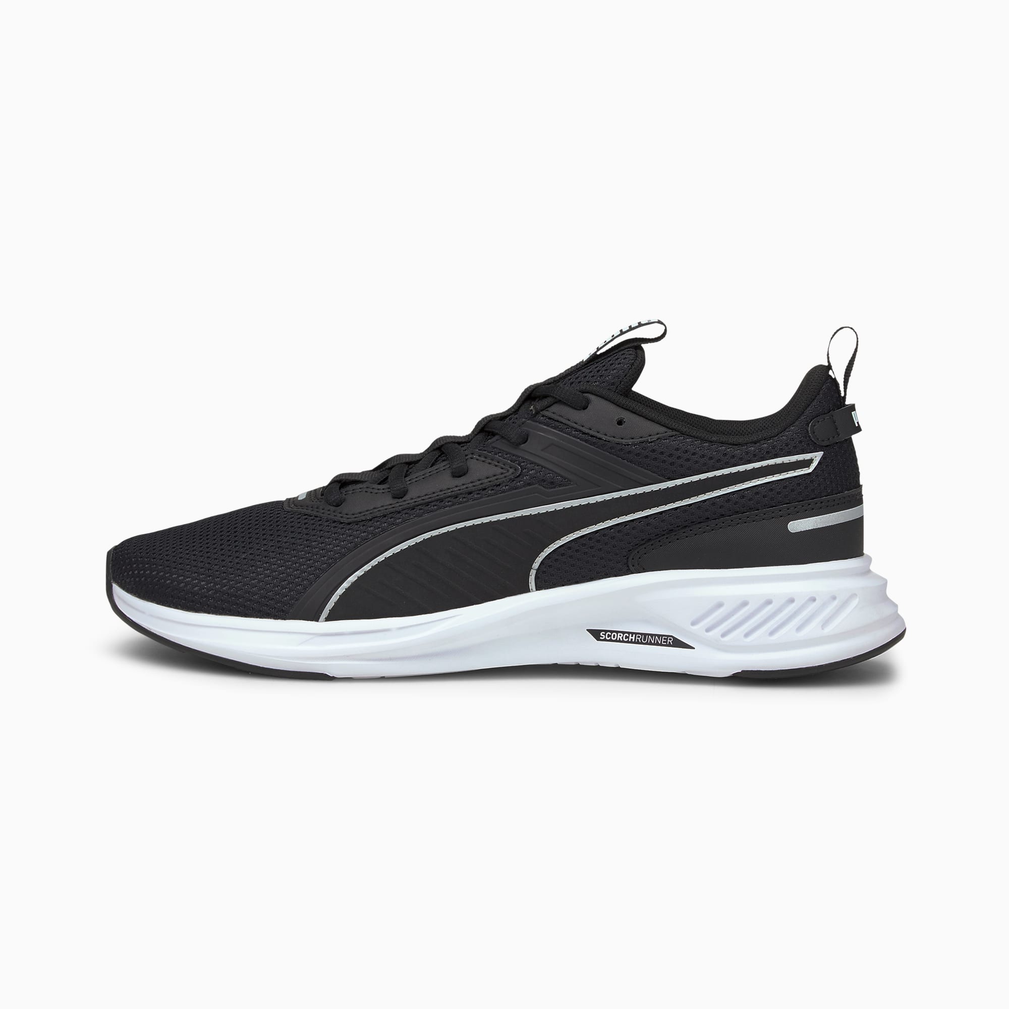 PUMA Chaussures de course Scorch Runner, Noir/Blanc, Taille 36, Chaussures