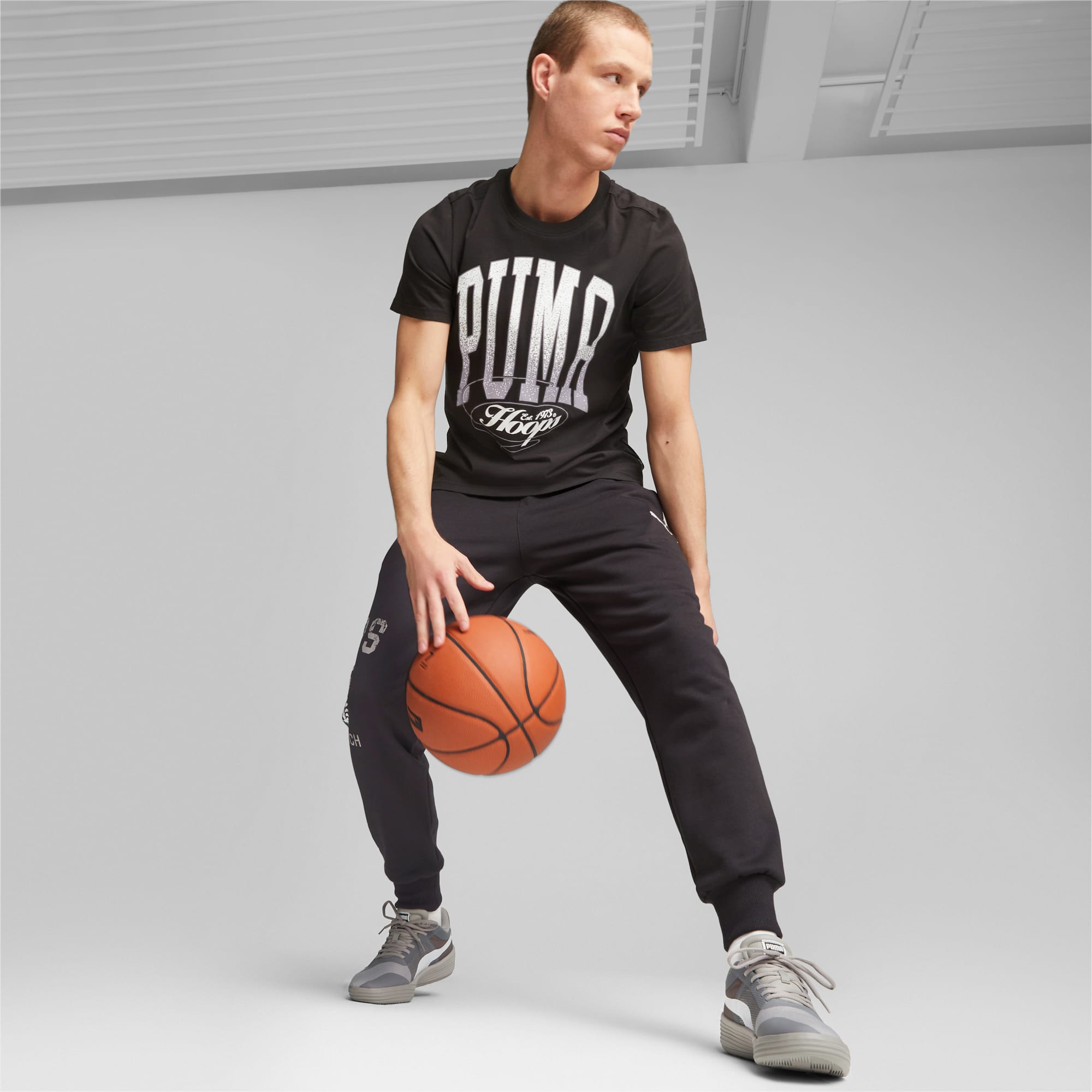 PUMA Clyde All-Pro Team Basketballschuhe Für Herren, Grau/Weiß, Größe: 36, Schuhe