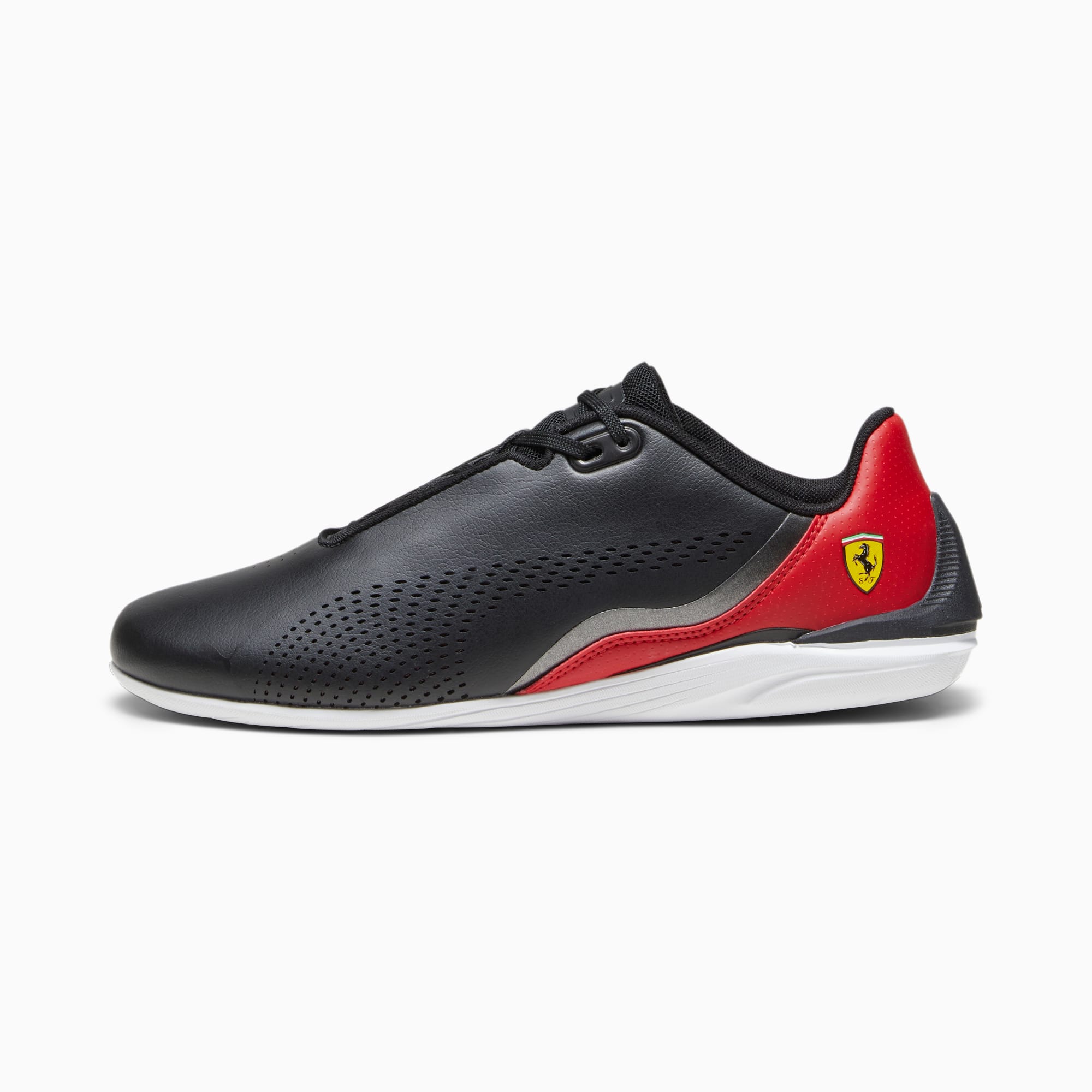 PUMA Chaussures De Sports Automobiles Drift Cat Decima Scuderia Ferrari, Noir/Rouge/Blanc