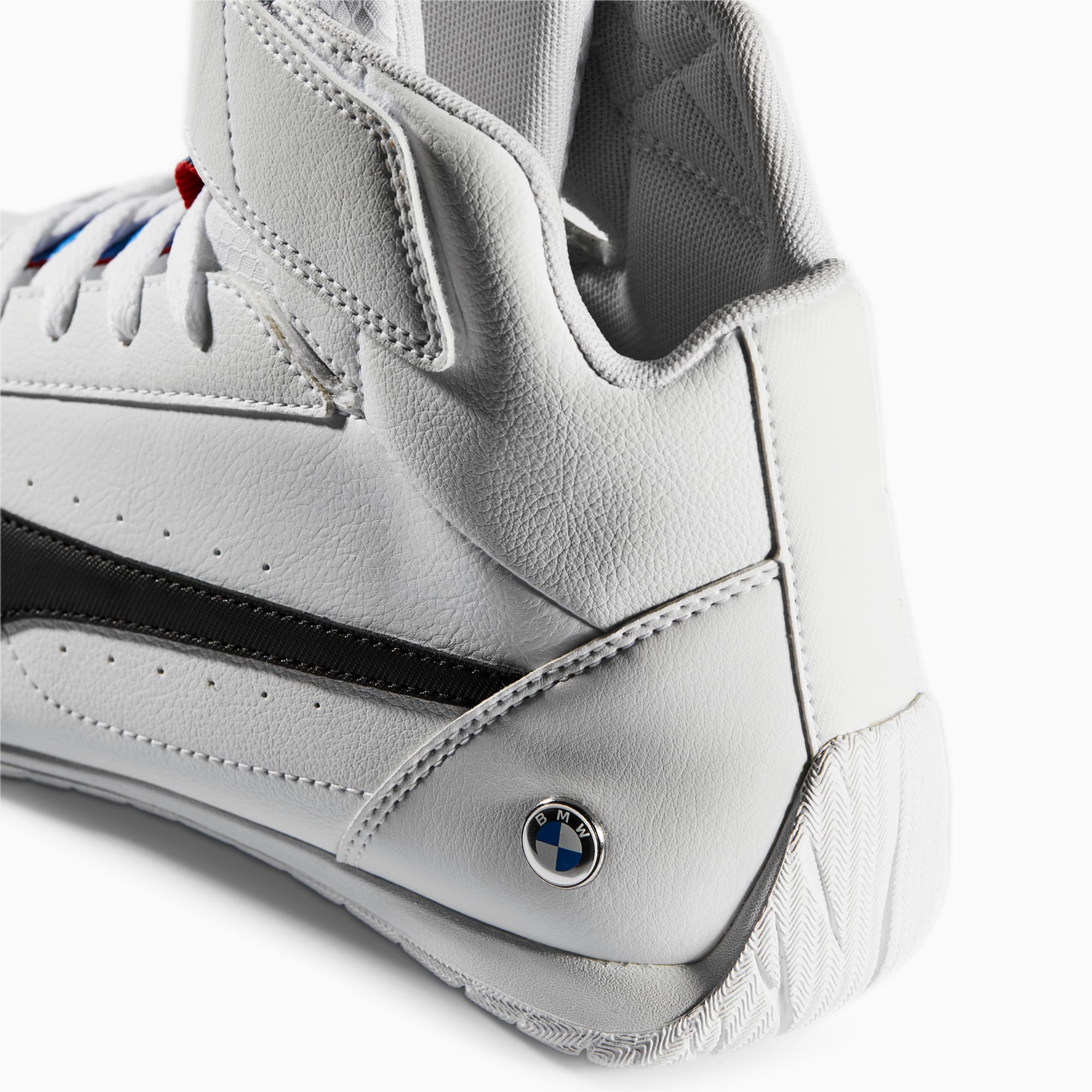 PUMA BMW M Motorsport Neo Cat halfhoge motorsportschoenen voor Dames, Wit/Zwart