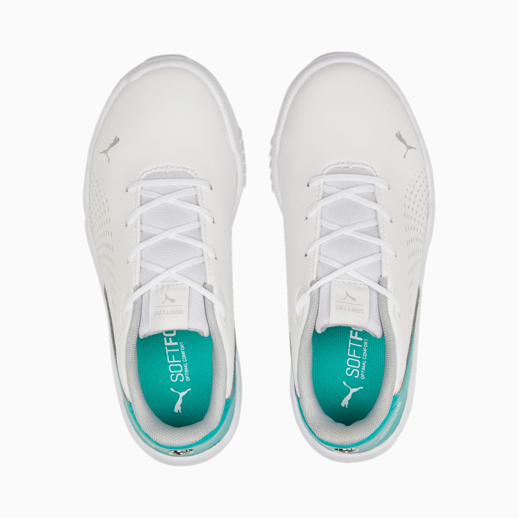 PUMA Mercedes-AMG Petronas Formule 1 Drift Cat Decima motorsportschoenen, Zilver/Groen/Wit