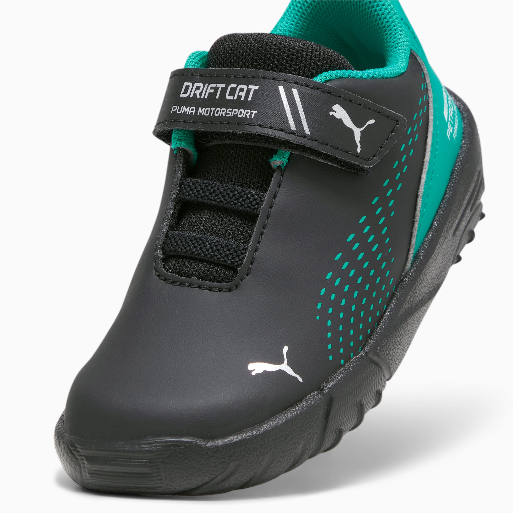 PUMA Mercedes-AMG Petronas Formule 1 Drift Cat Decima motorsportschoenen, Zwart/Groen