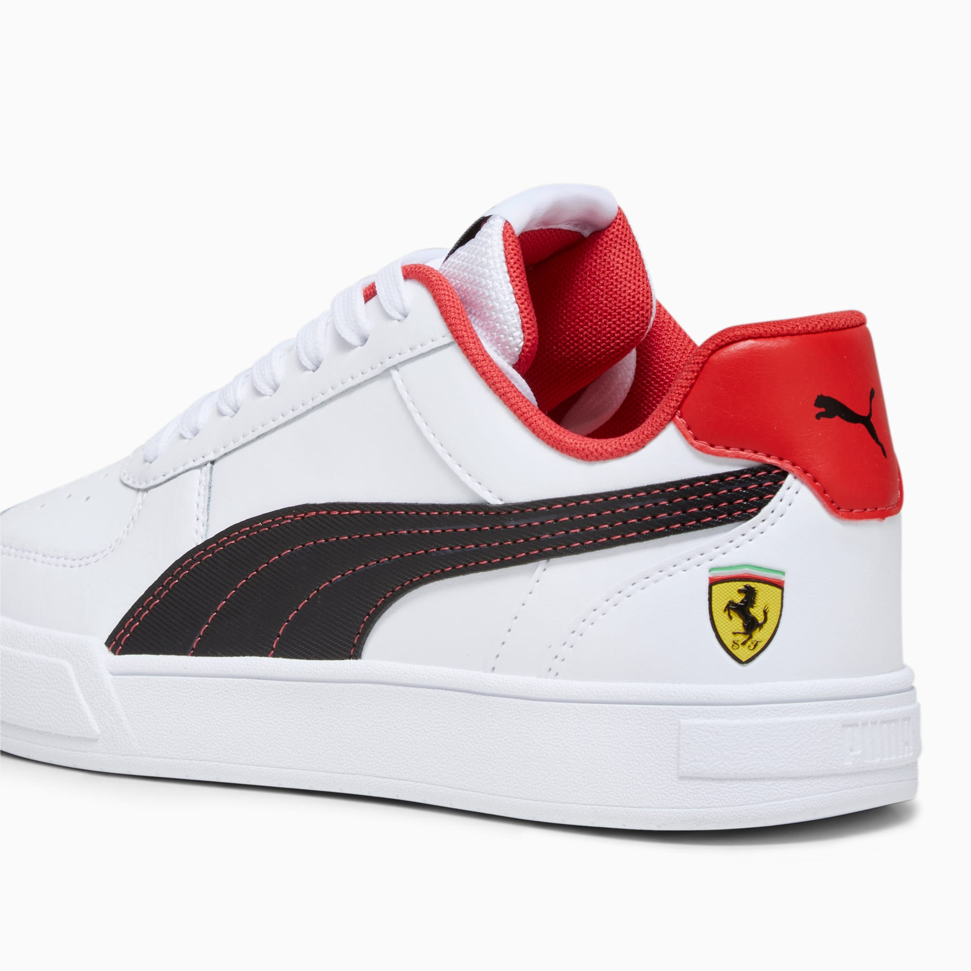 PUMA Scuderia Ferrari Caven Youth Sneakers, White, Size 35,5, Shoes