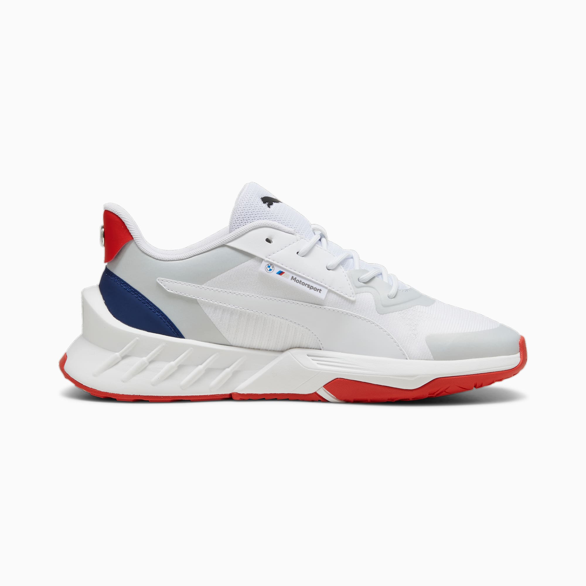 Men's PUMA BMW M Motorsport Maco 2.0 Driving Shoe Sneakers, White/Pop Red, Size 35,5, Shoes