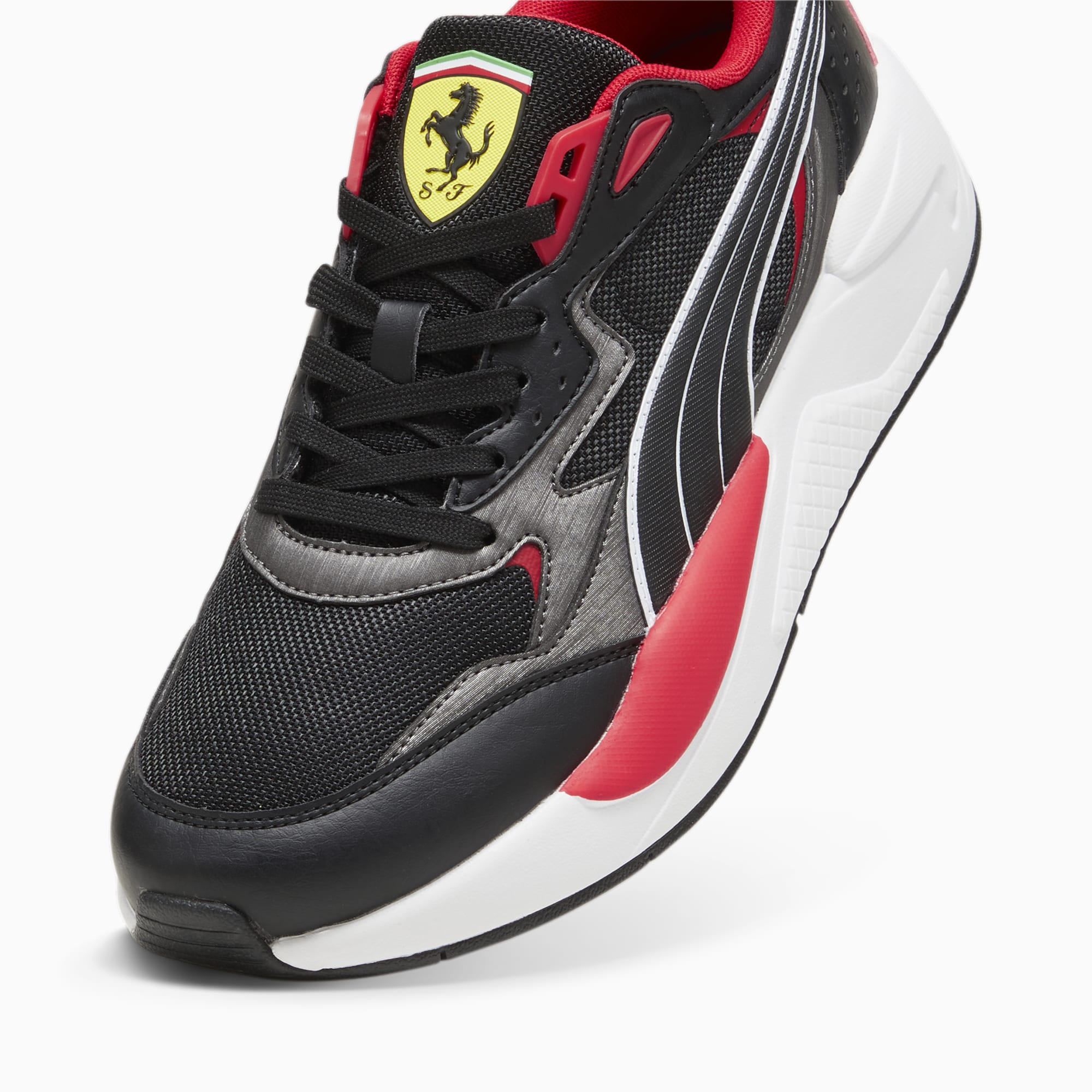 PUMA Scuderia Ferrari X-Ray Speed Motorsport Schuhe, Schwarz/Rot/Silber, Größe: 39, Schuhe