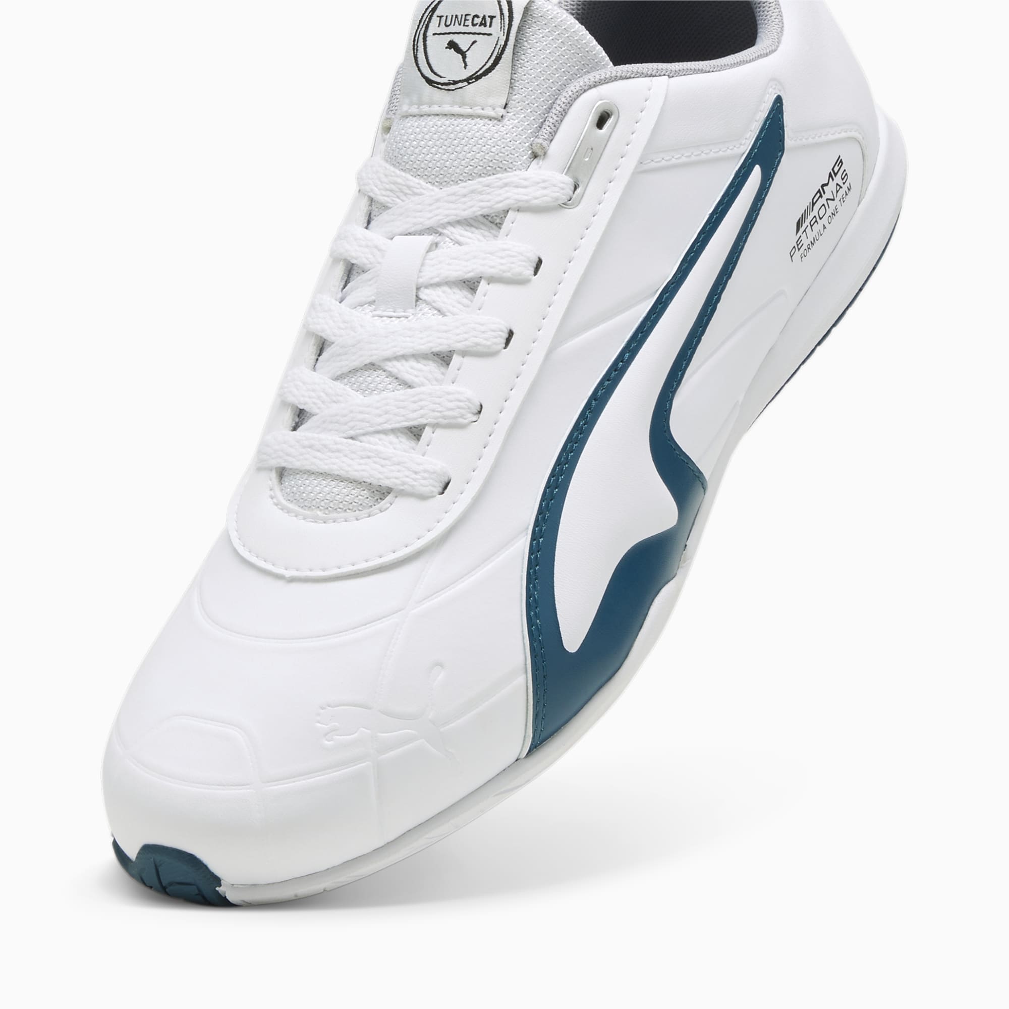 PUMA Mercedes-AMG Petronas Motorsport Tune Cat raceschoenen, Wit/Blauw