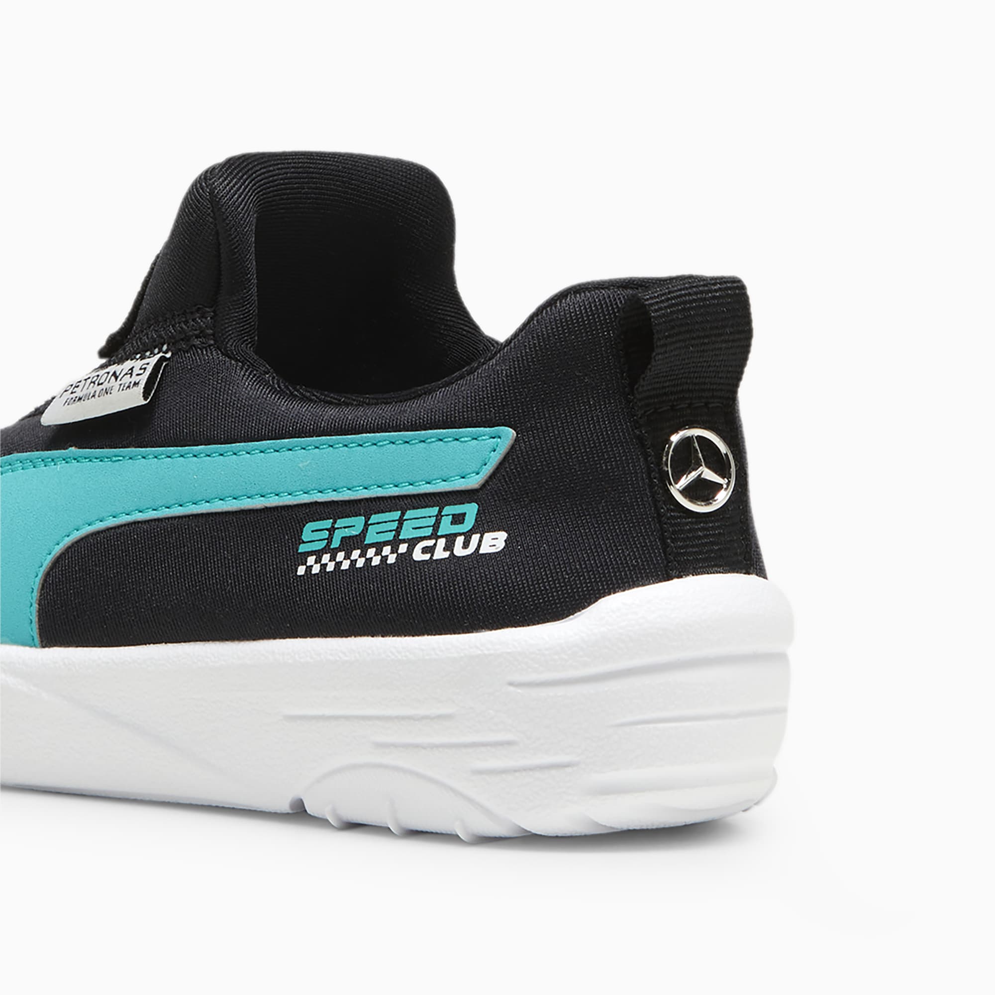 PUMA Mercedes-AMG Petronas Bao Kart Motorsportschuhe Kinder, Schwarz/Grün, Größe: 28.5, Schuhe