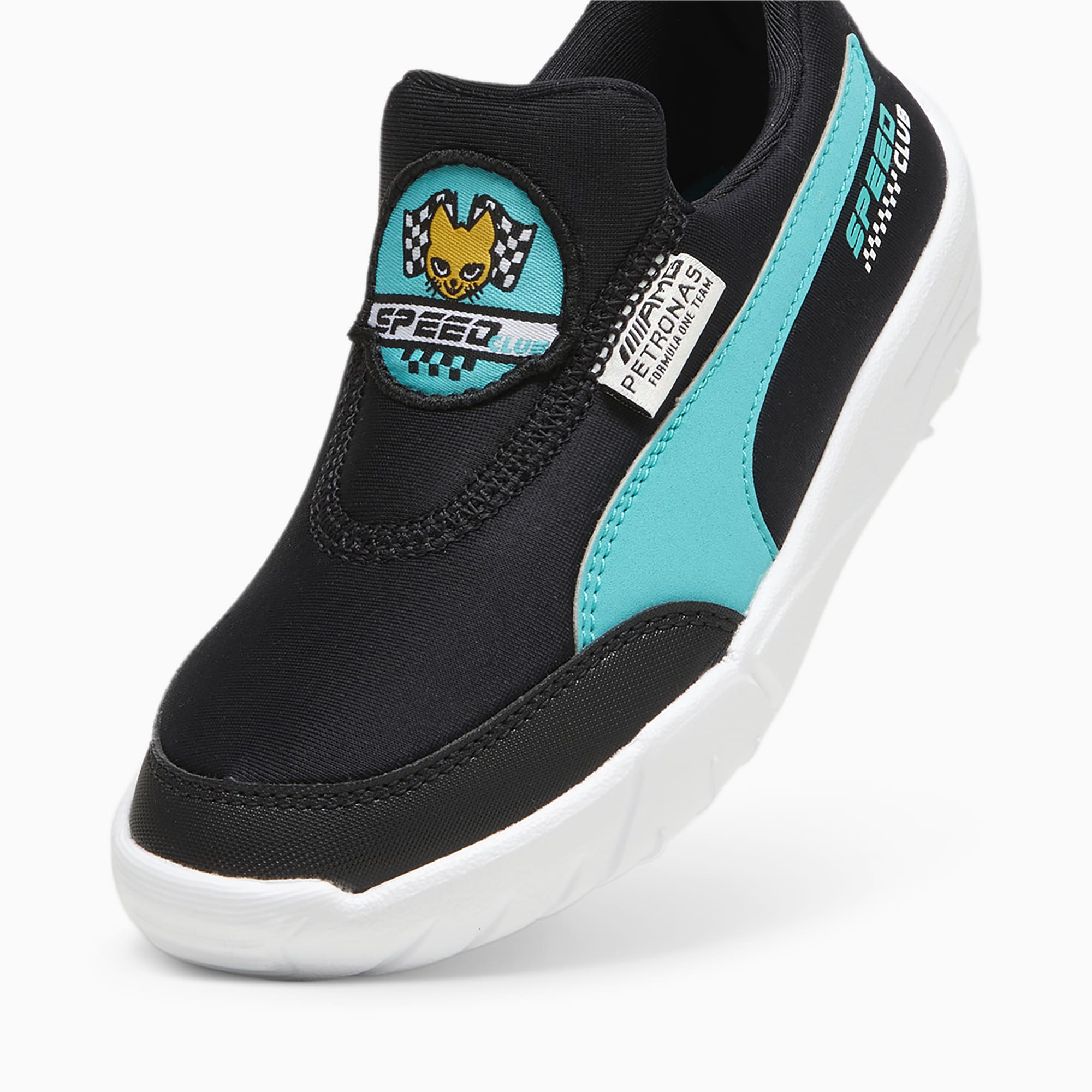 PUMA Mercedes-AMG Petronas Motorsport Bao Kart schoenen, Zwart/Groen