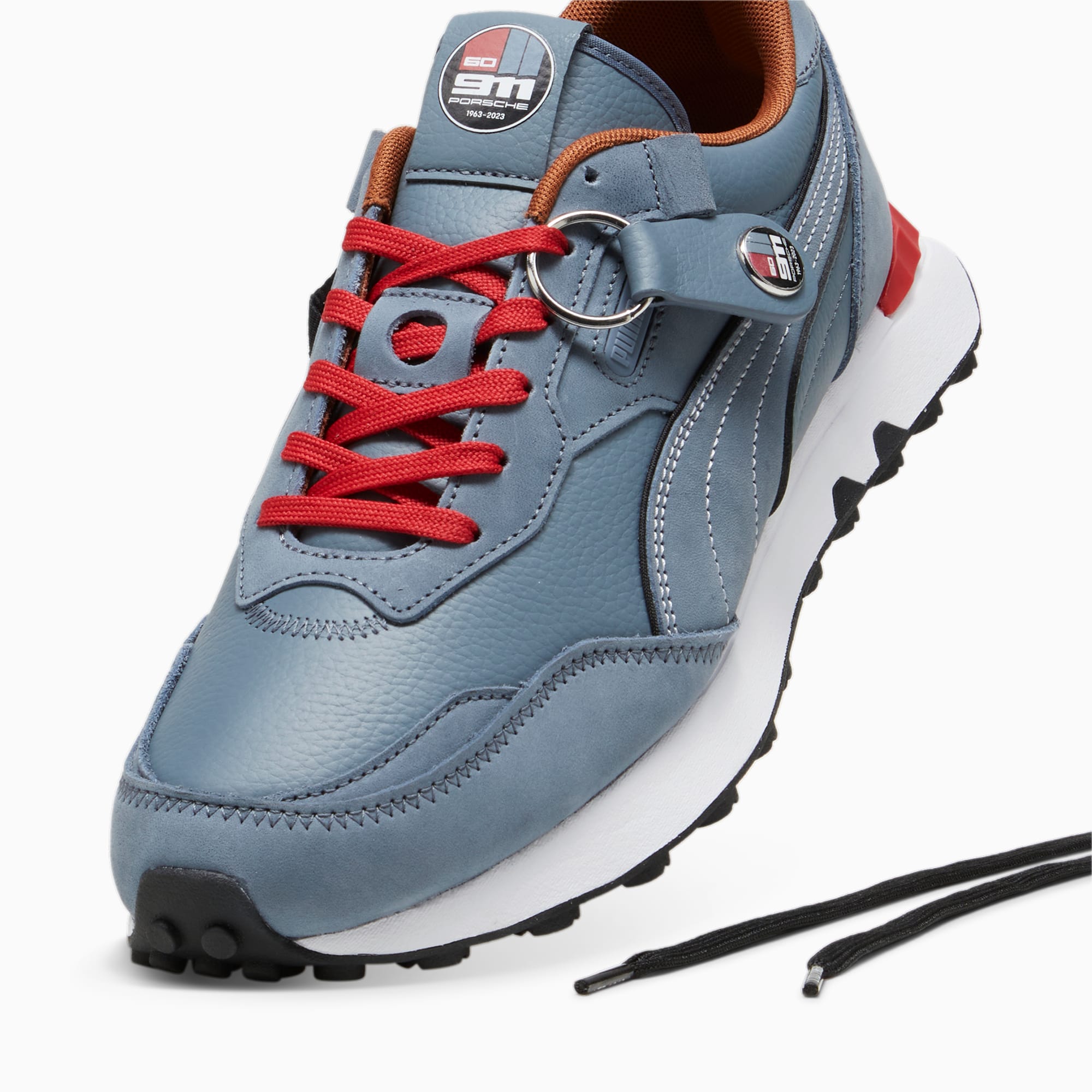 PUMA Porsche Legacy Rider FV 911 sneakers voor Dames, Grijs/Wit