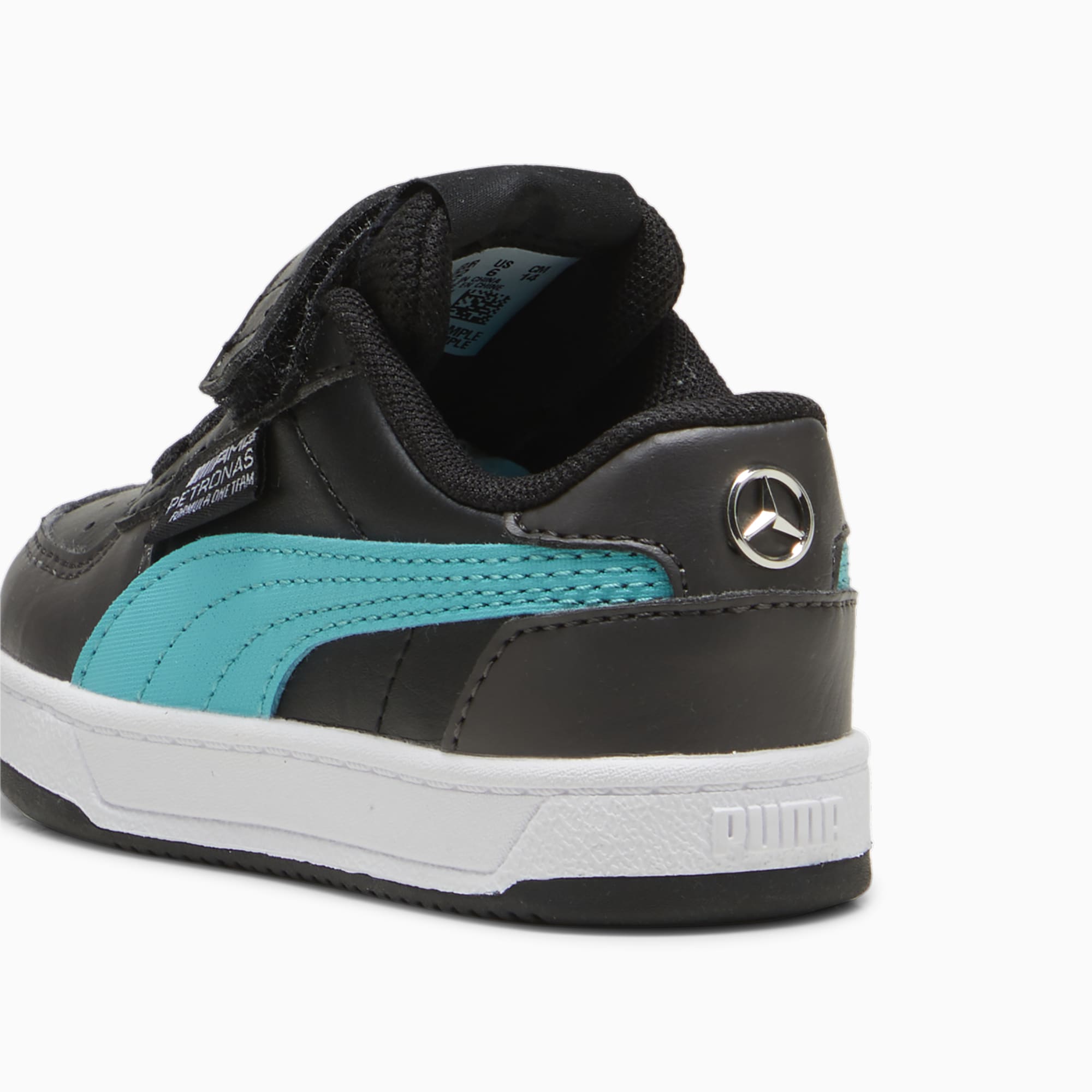 PUMA Mercedes-AMG PETRONAS Caven 2.0 Sneakers Baby Schuhe Für Kinder, Schwarz/Grün, Größe: 24, Schuhe