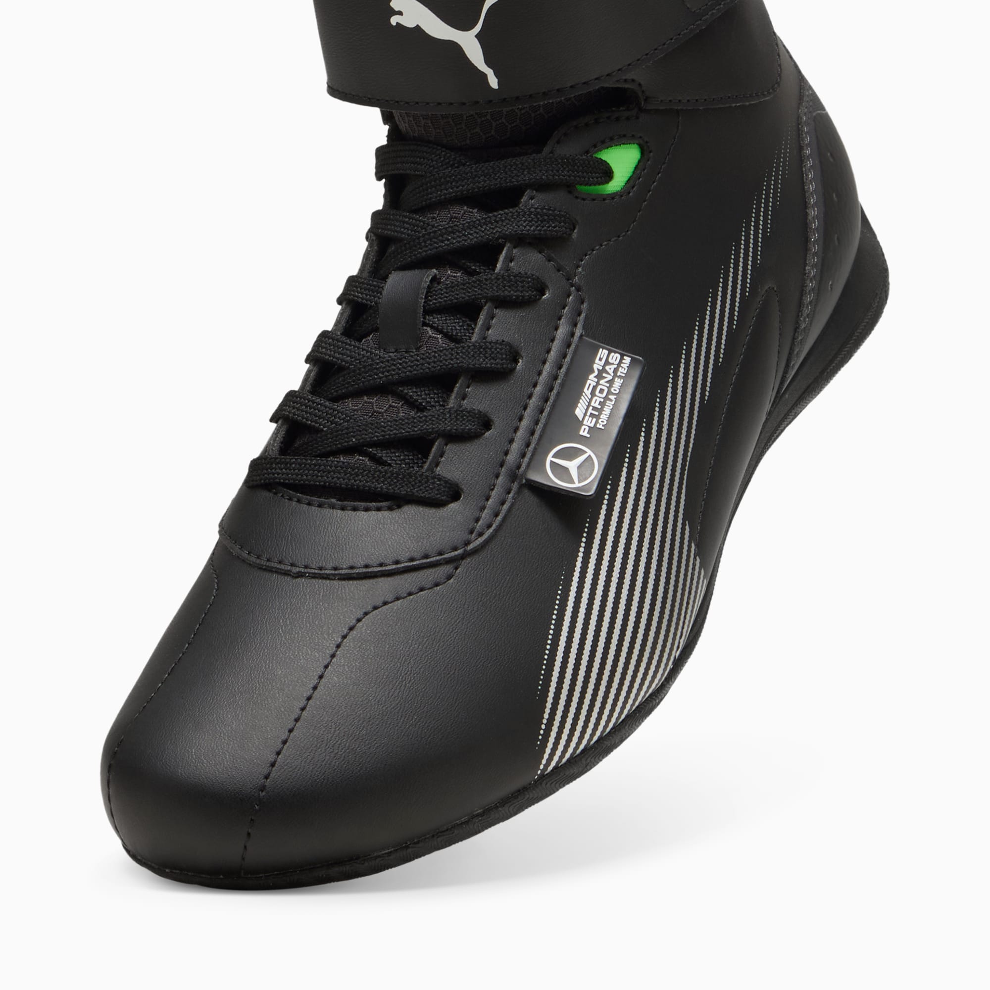 PUMA Mercedes-AMG Petronas F1Â® Neo Cat Mid 2.0 unisex sneakers voor Dames, Zwart/Groen