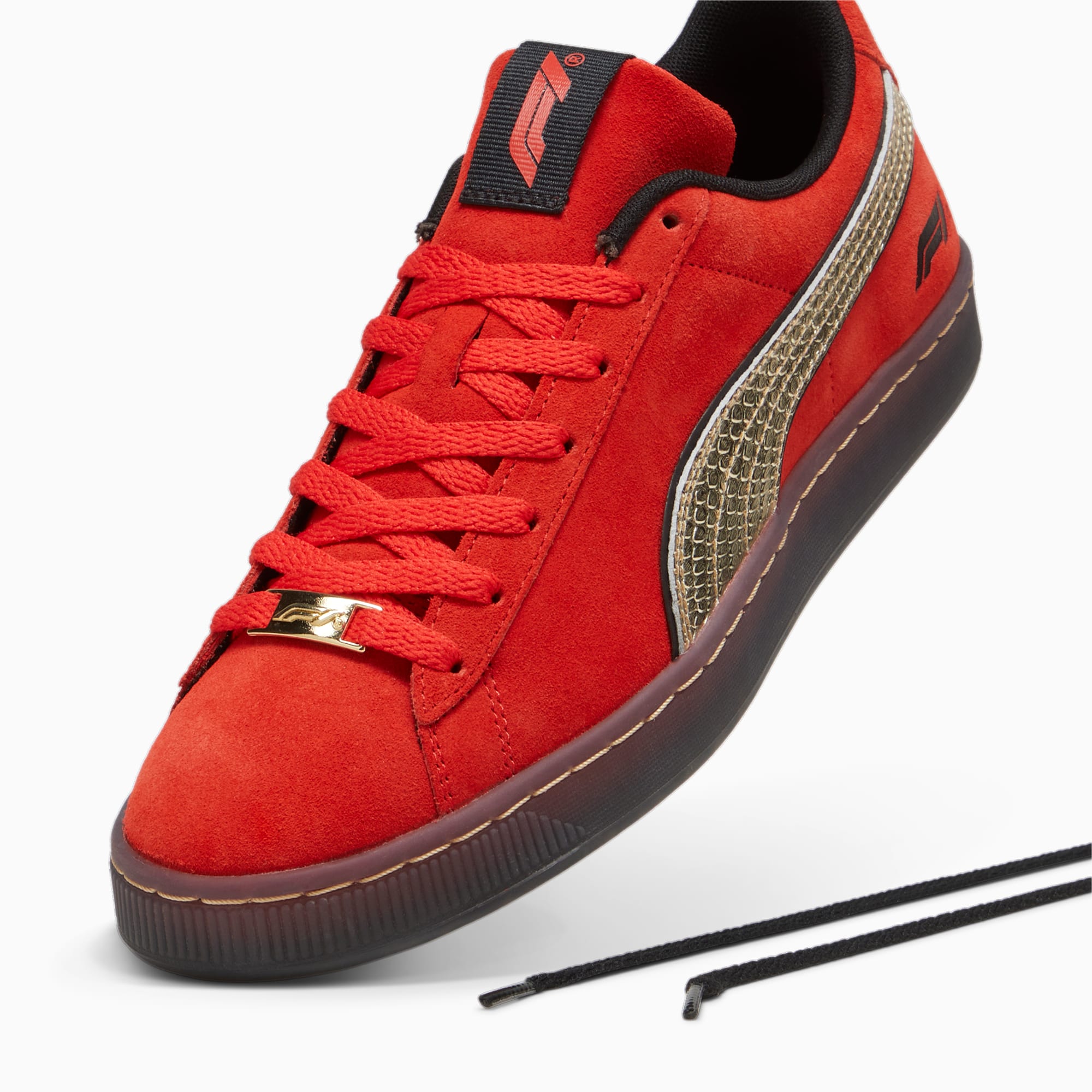 PUMA F1 Suede GP van Shanghai, Rood/Goud