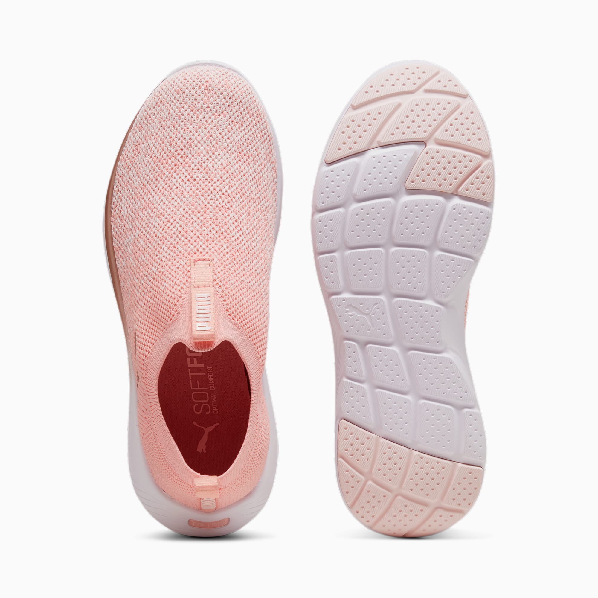 PUMA Softride Premier Slip-On Strick-Laufschuhe Damen, Rosa/Weiß, Größe: 35.5, Schuhe