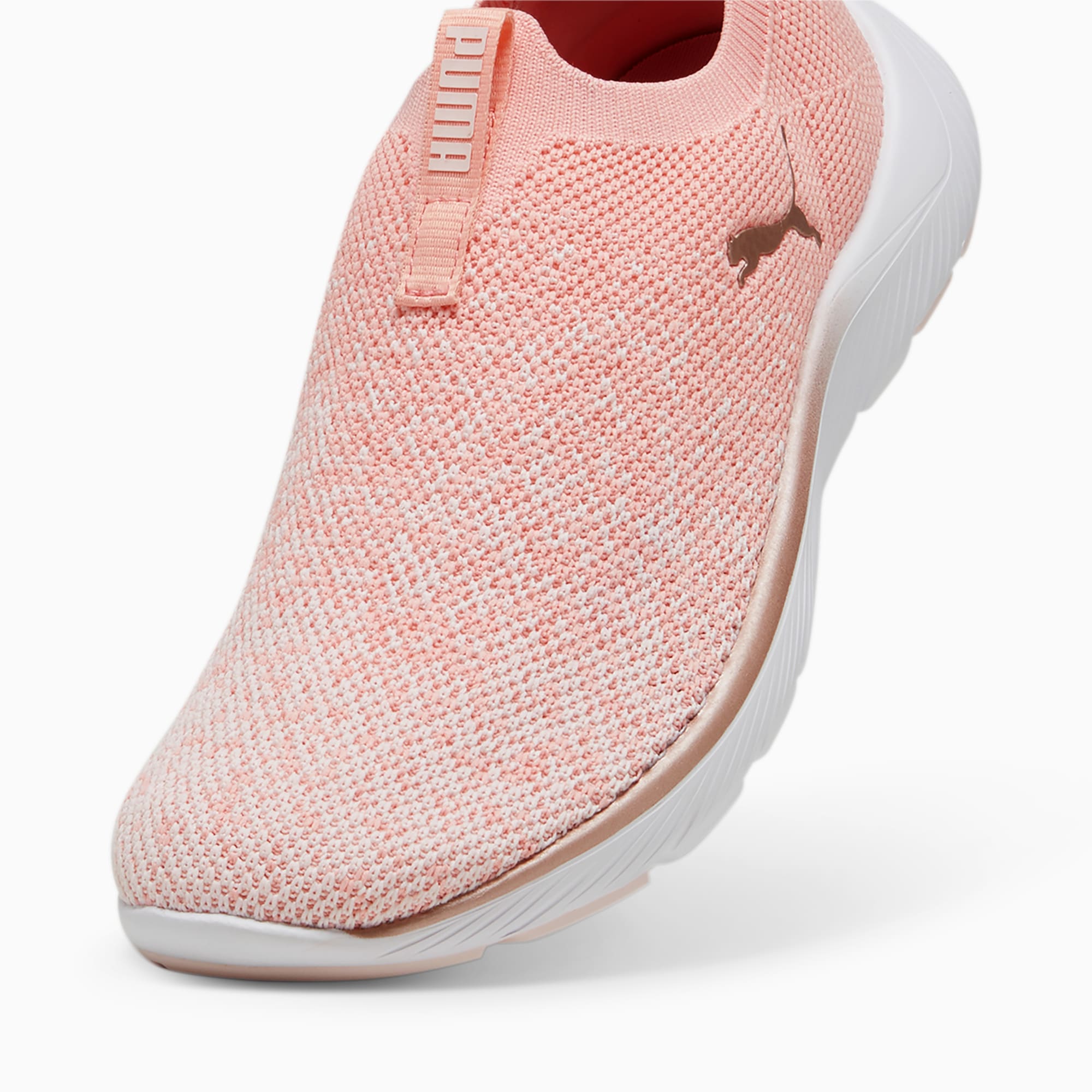PUMA Softride Premier Slip-On Strick-Laufschuhe Damen, Rosa/Weiß, Größe: 35.5, Schuhe