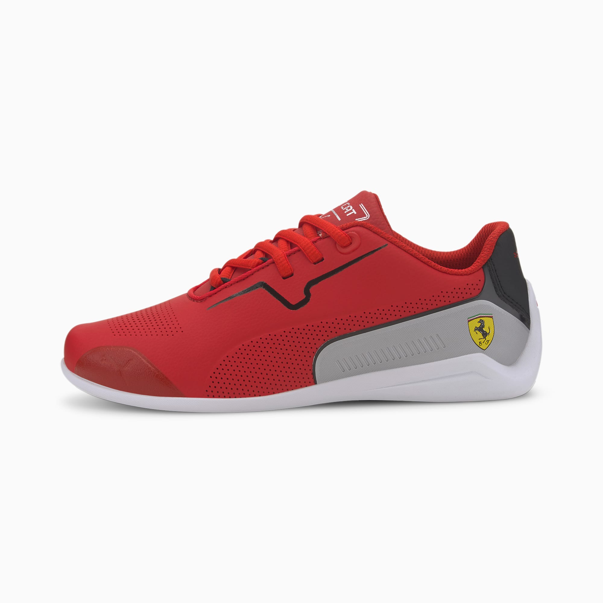 PUMA Chaussure Basket Ferrari Drift Cat 8 Youth pour Enfant, Rouge/Noir, Taille 35.5, Chaussures