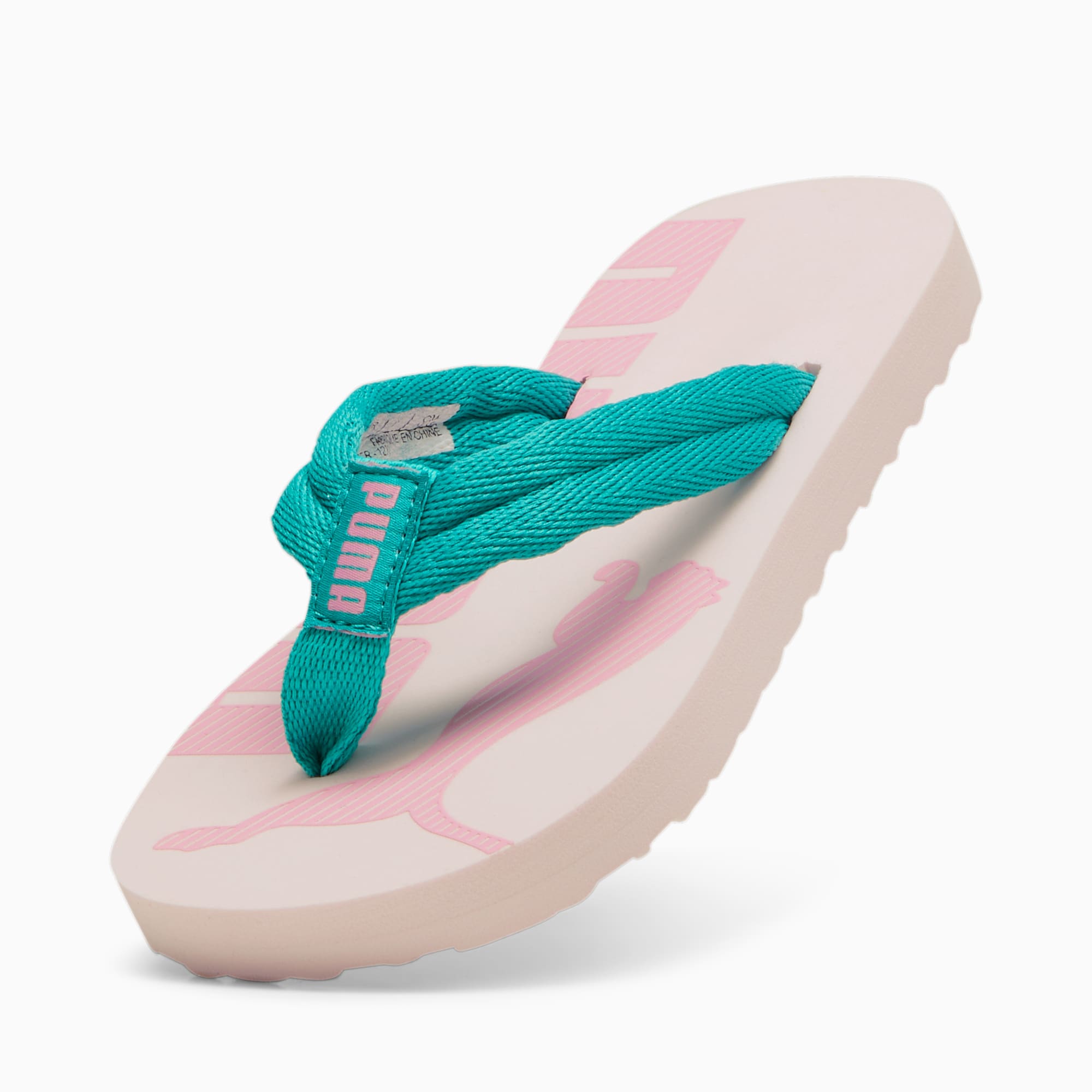 PUMA Epic Flip v2 teenslippers, Roze/Groen/Wit