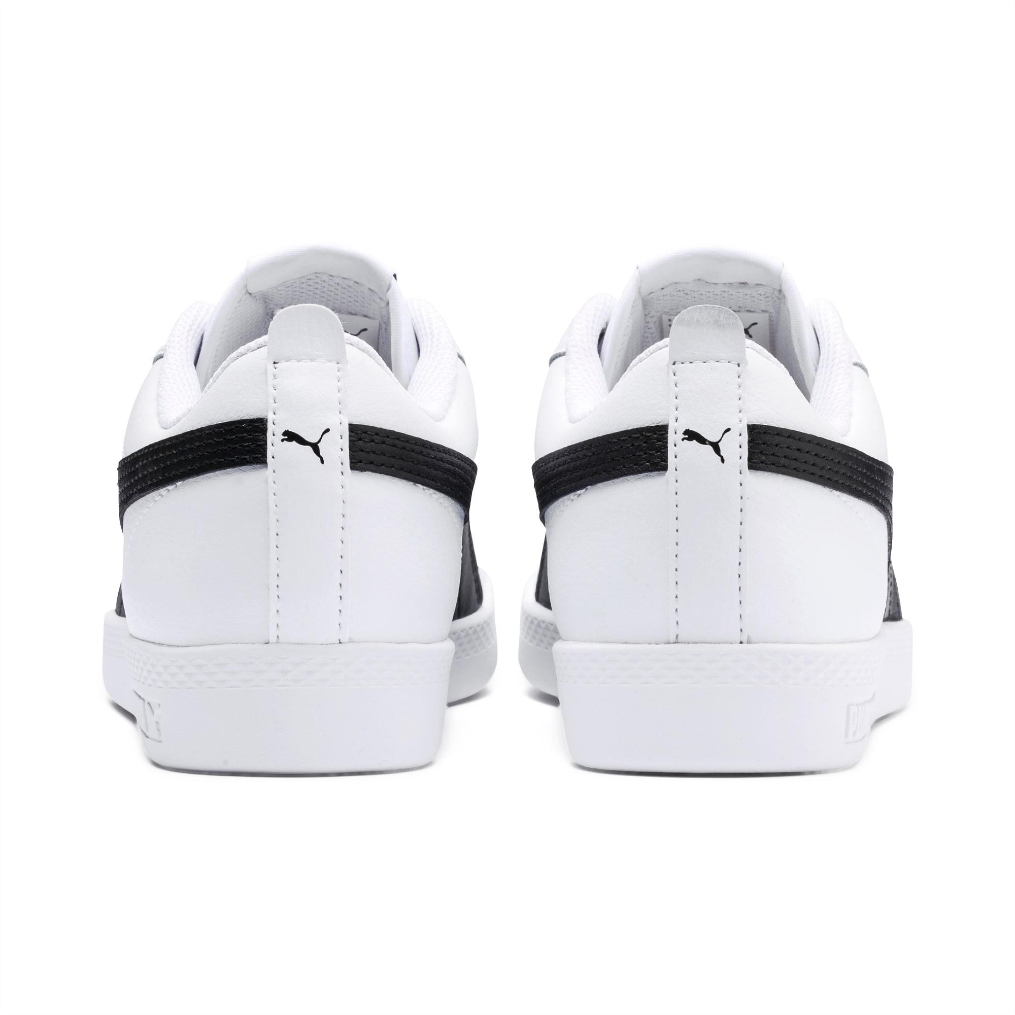 PUMA Smash V2 Leder-Sneakers Damen Schuhe, Weiß/Schwarz, Größe: 35.5, Schuhe