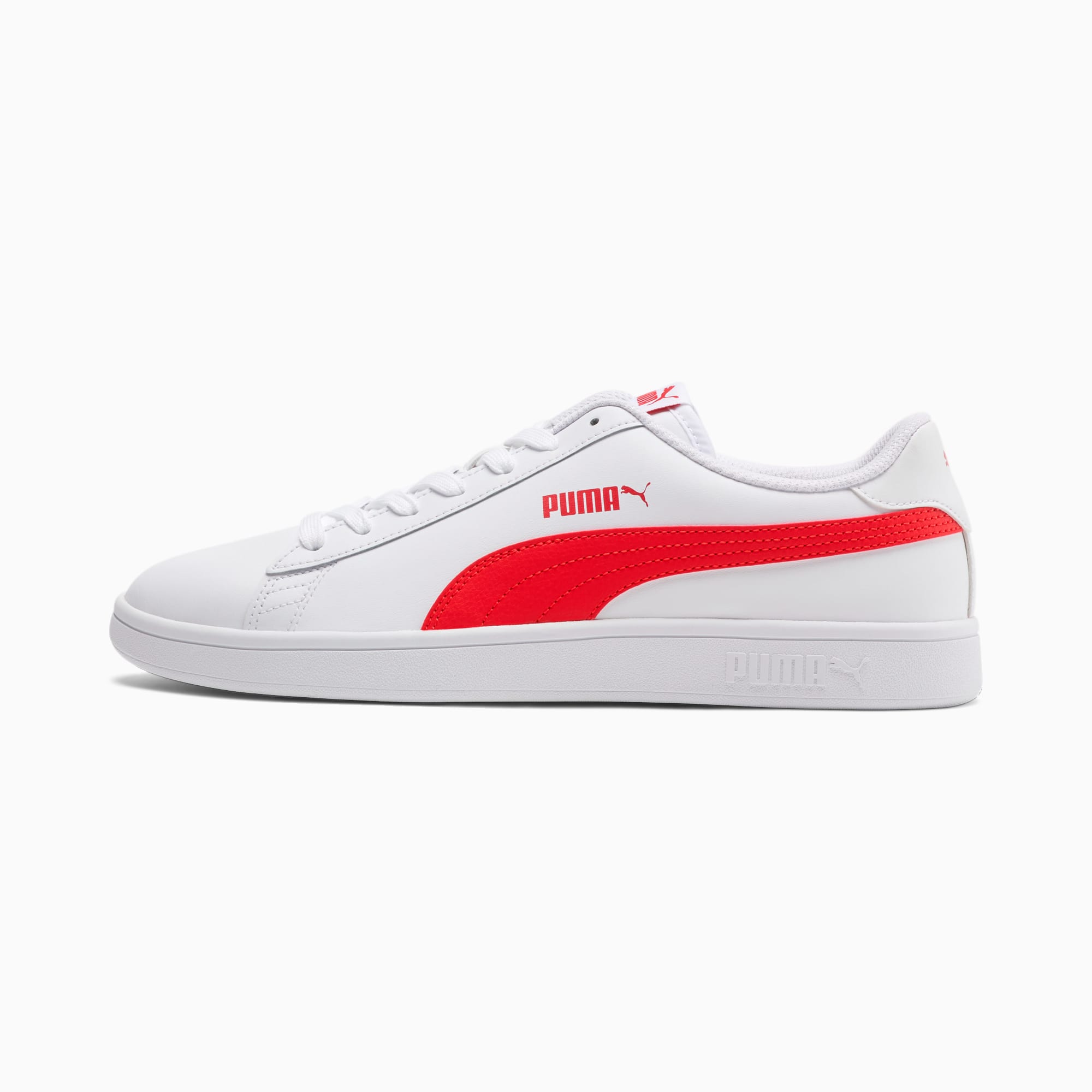 Chaussure Puma Smash v2 L, Blanc/Gris/Rouge, Taille 46, Chaussures