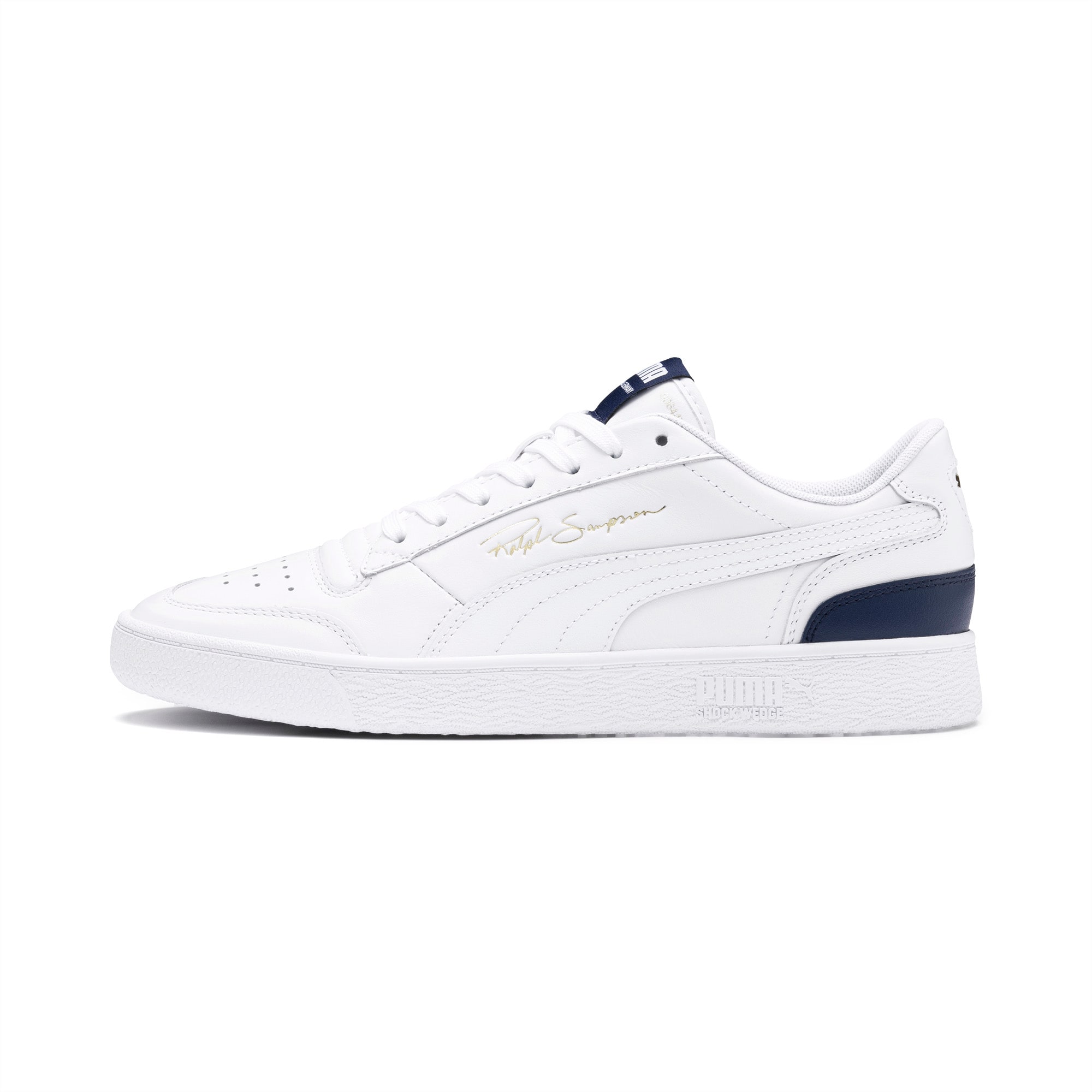 PUMA Chaussure Ralph Sampson Lo sneakers, Blanc/Bleu, Taille 47, Chaussures