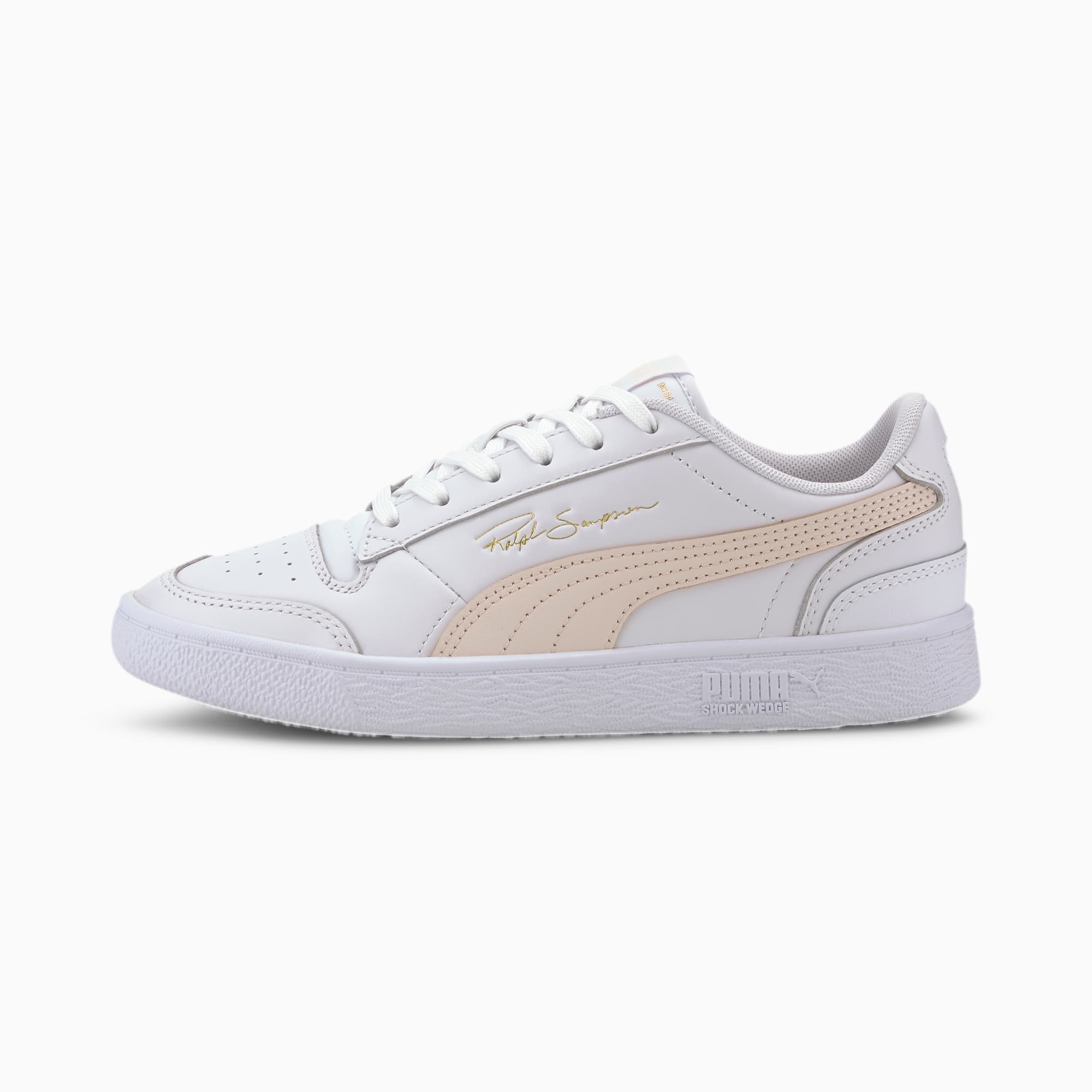 PUMA Chaussure Ralph Sampson Lo sneakers, Blanc/Rose, Taille 37, Chaussures