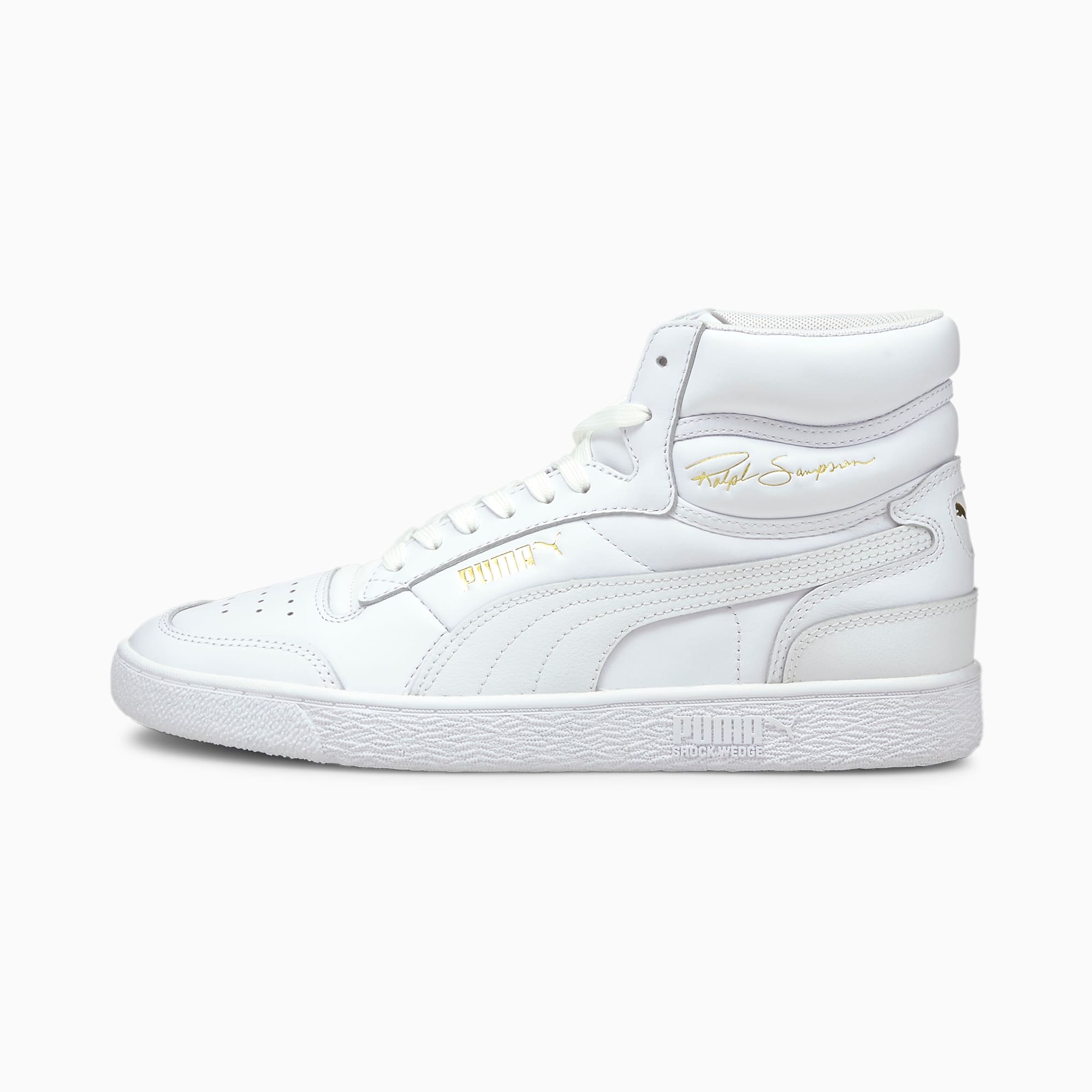 Chaussure Basket PUMA x Ralph Sampson Mid, Blanc/Or, Taille 38, Chaussures