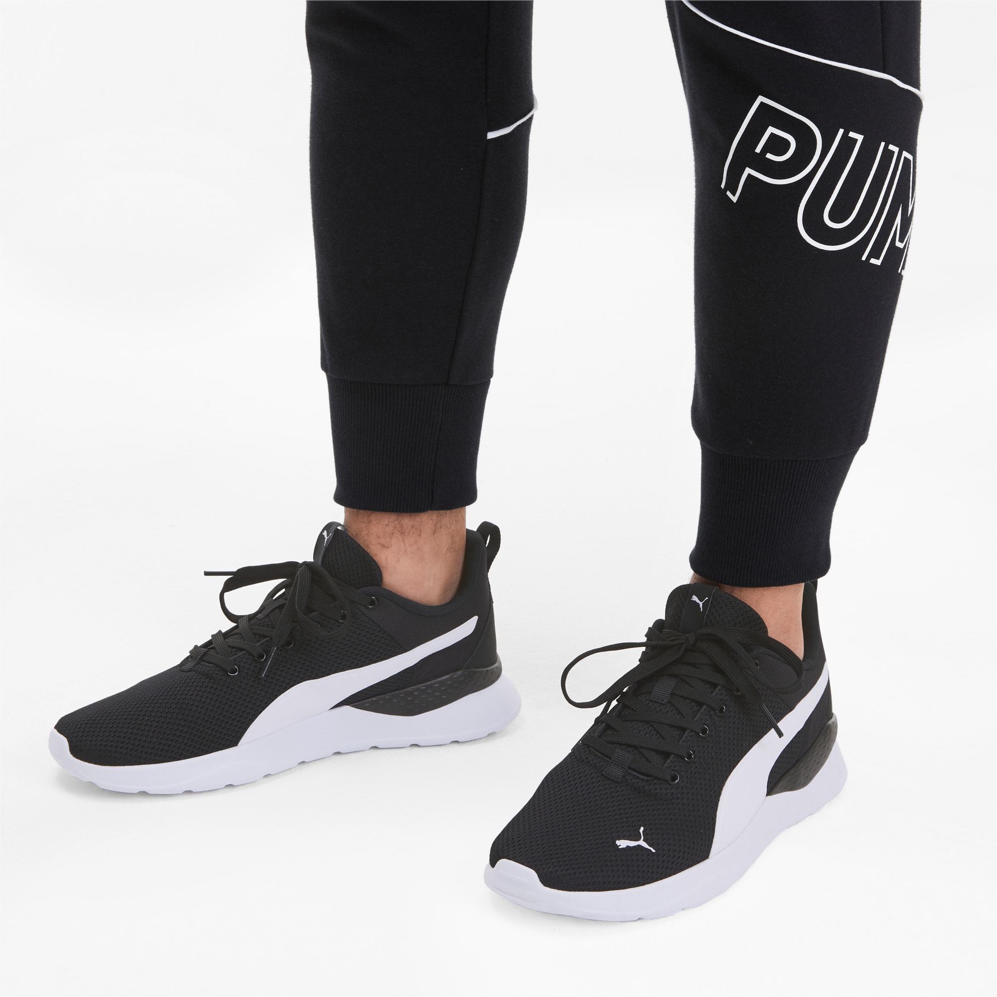 Women's PUMA Anzarun Lite Trainers, Black/White, Size 35,5, Shoes