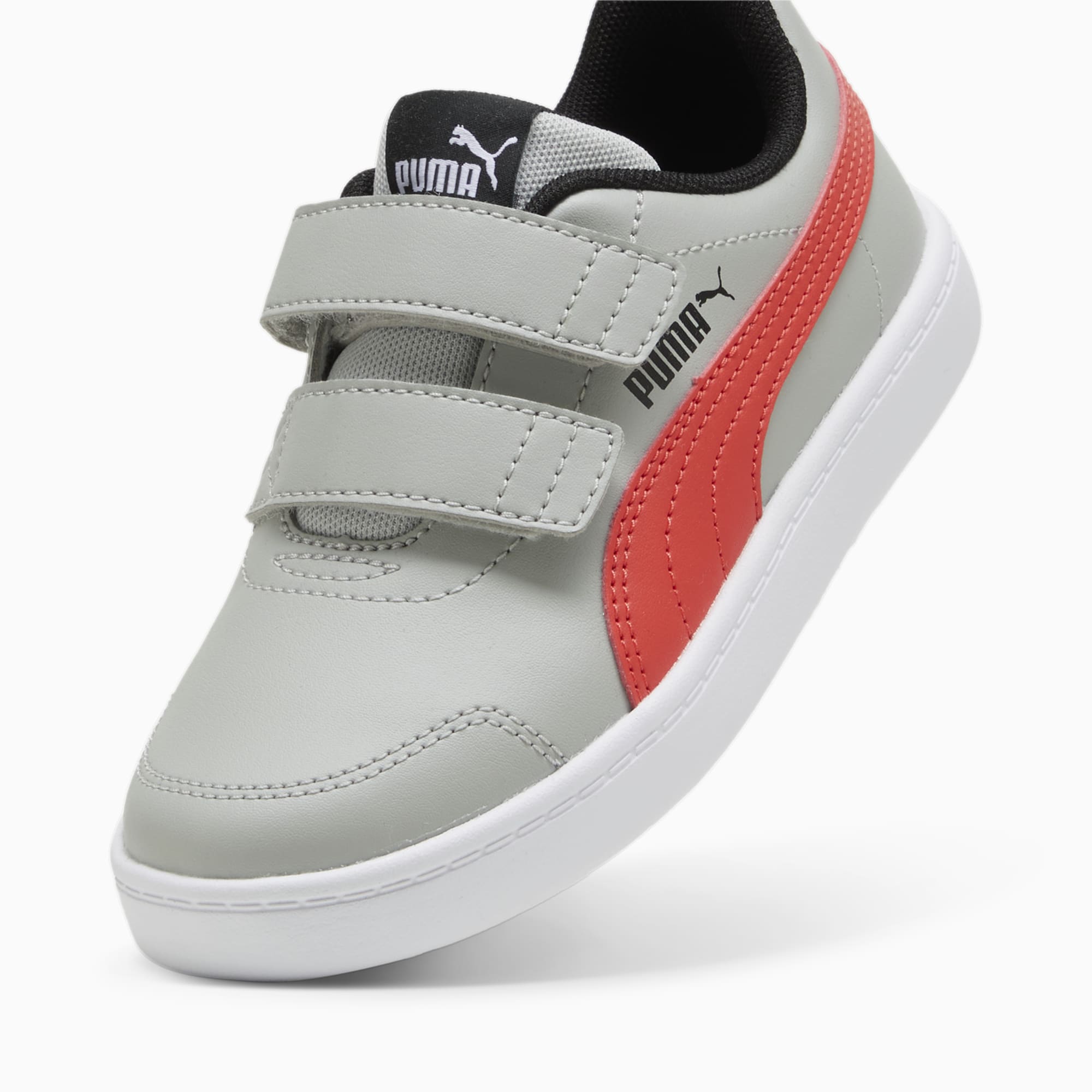 PUMA Courtflex V2 sportschoenen, Grijs/Rood