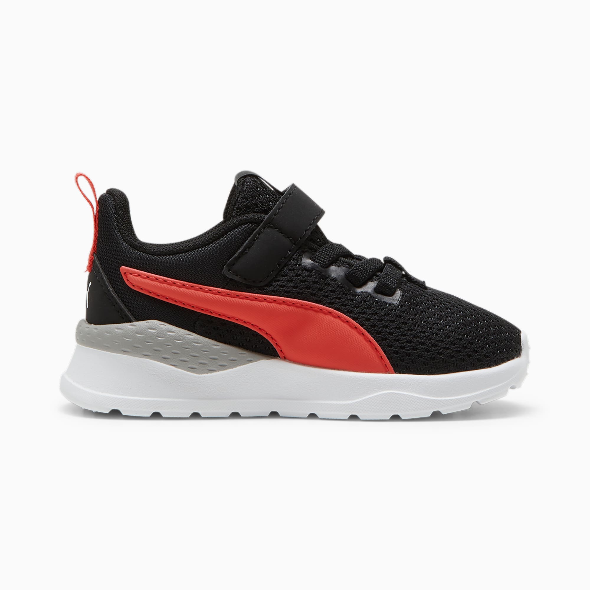PUMA Anzarun Lite Babies' Trainers, Black/Active Red/White, Size 19, Shoes
