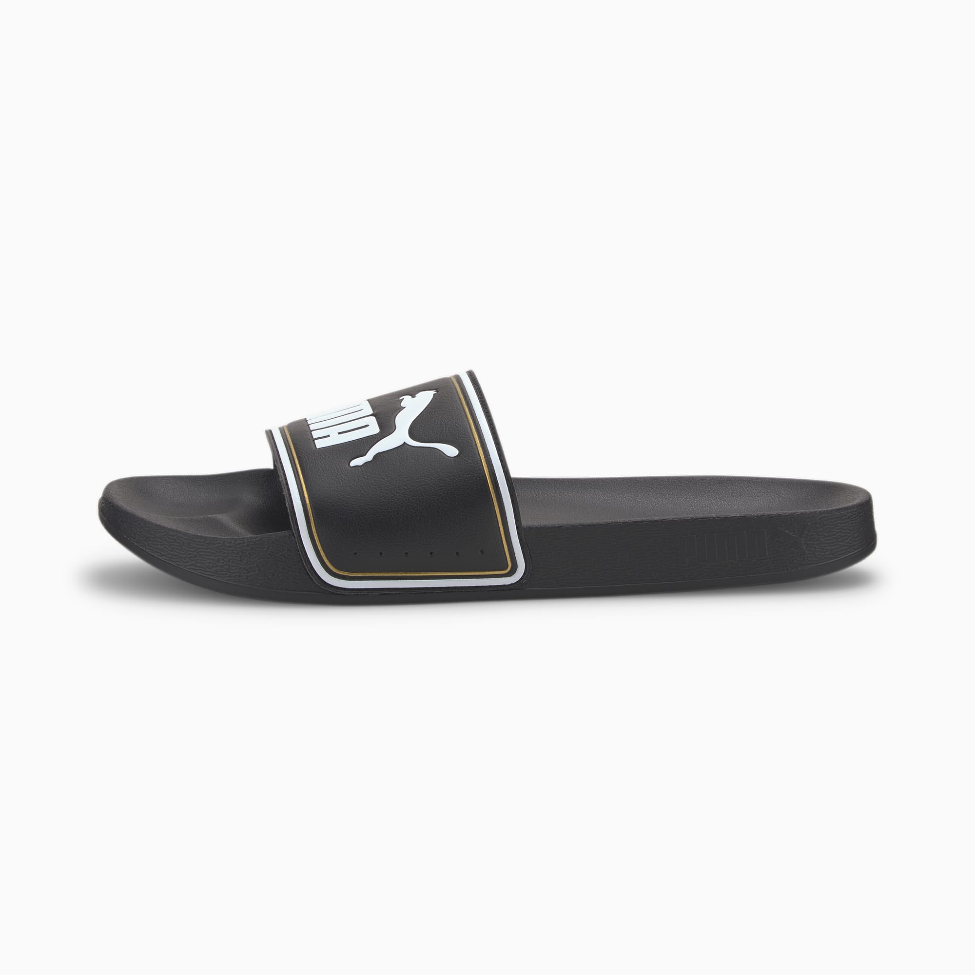 PUMA Sandale Leadcat FTR, Noir/Or, Taille 49.5, Chaussures