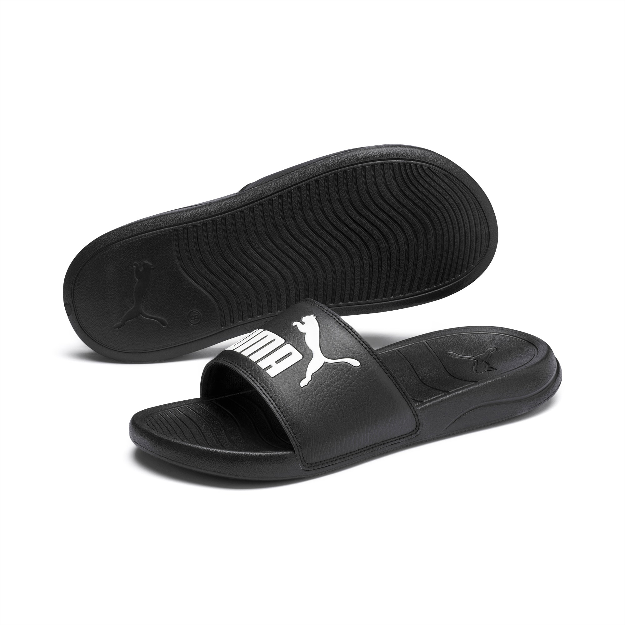 Women's PUMA Popcat 20 Sandals, Black/White, Size 35,5, Shoes
