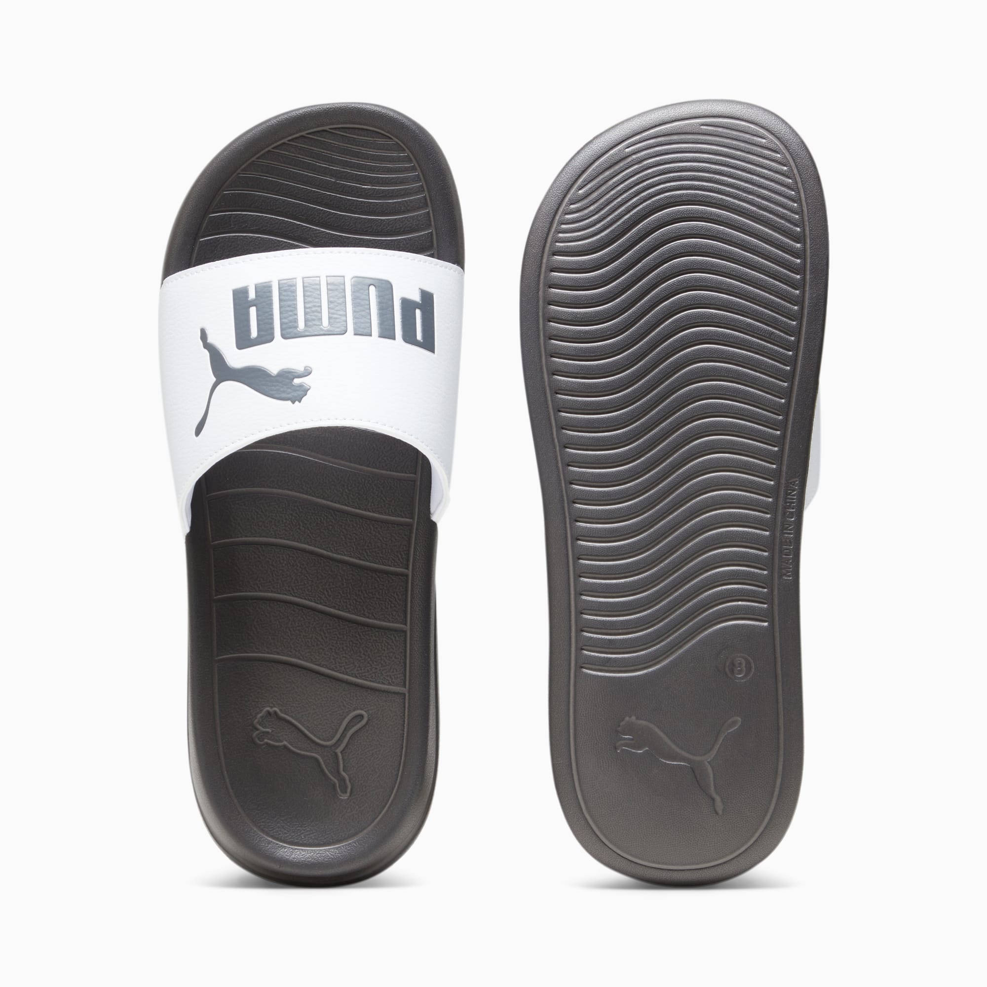 Women's PUMA Popcat 20 Sandals, White/Dark Coal, Size 35,5, Shoes
