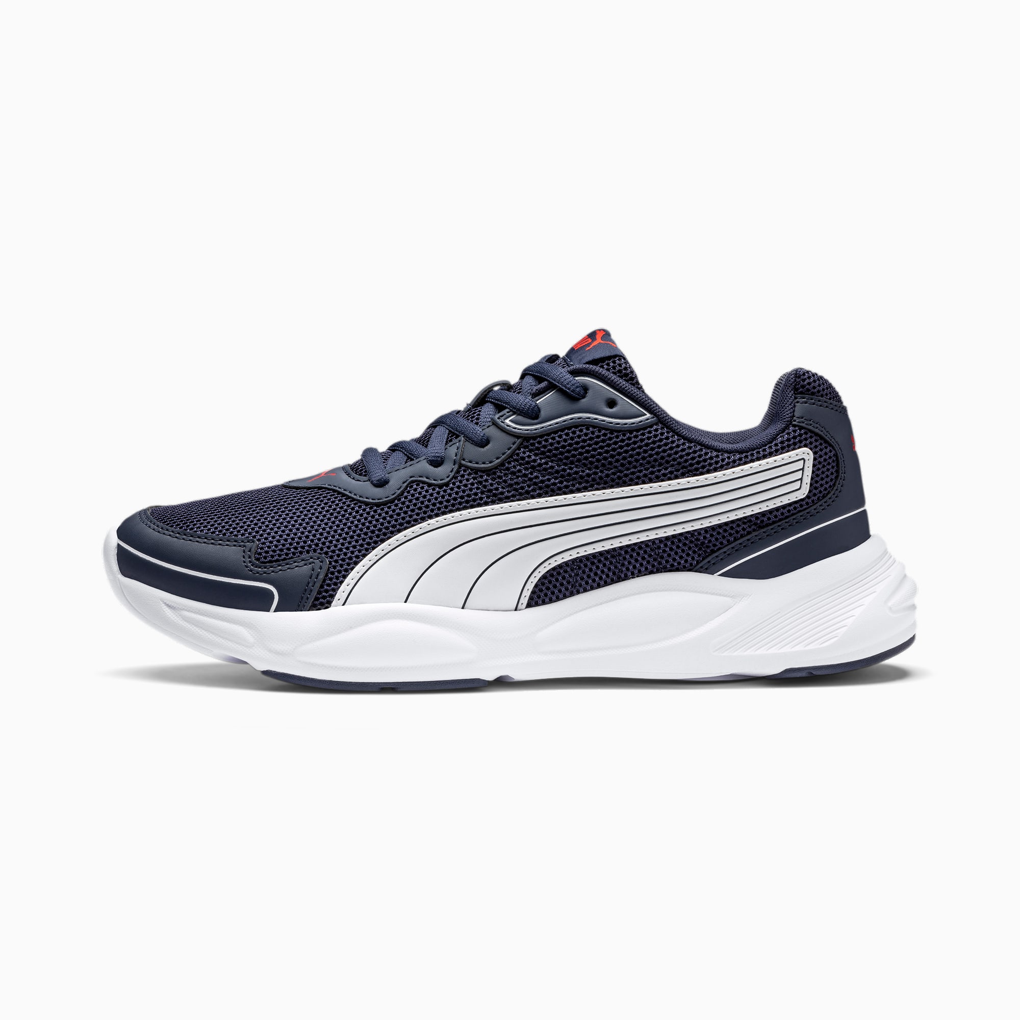 Image of PUMA '90s Runner Nu Wave Sneaker Schuhe | Mit Aucun | Blau/Rot/Weiß | Größe: 45