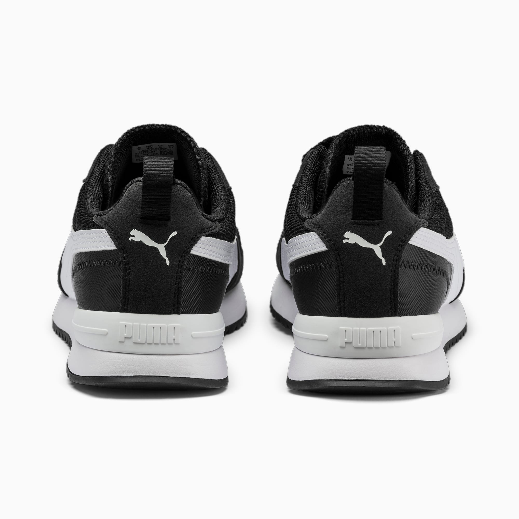 Women's PUMA R78 Runner Trainers, Black/White, Size 36, Shoes