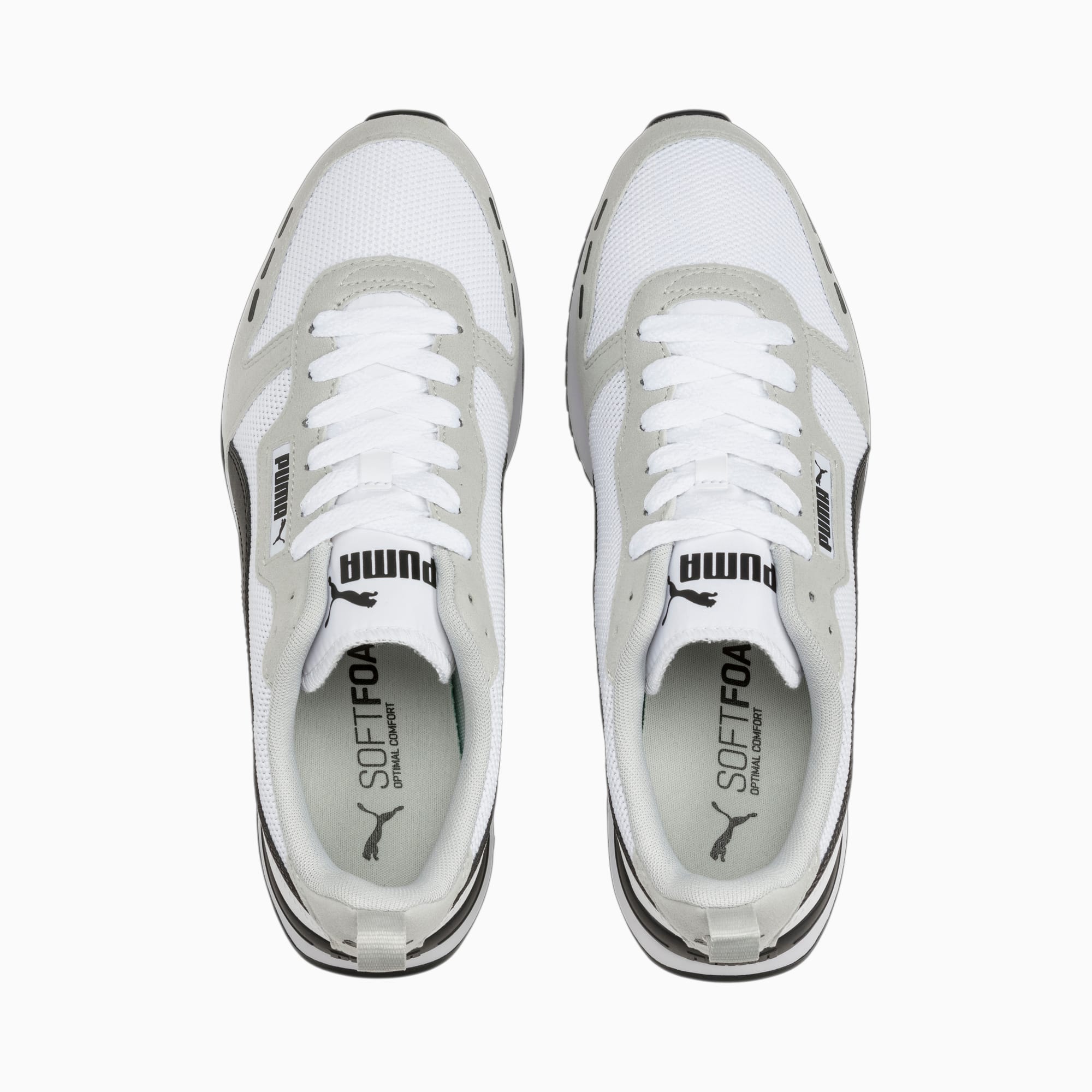 PUMA R78 Runner sportschoenen voor Dames, Wit/Zwart/Grijs