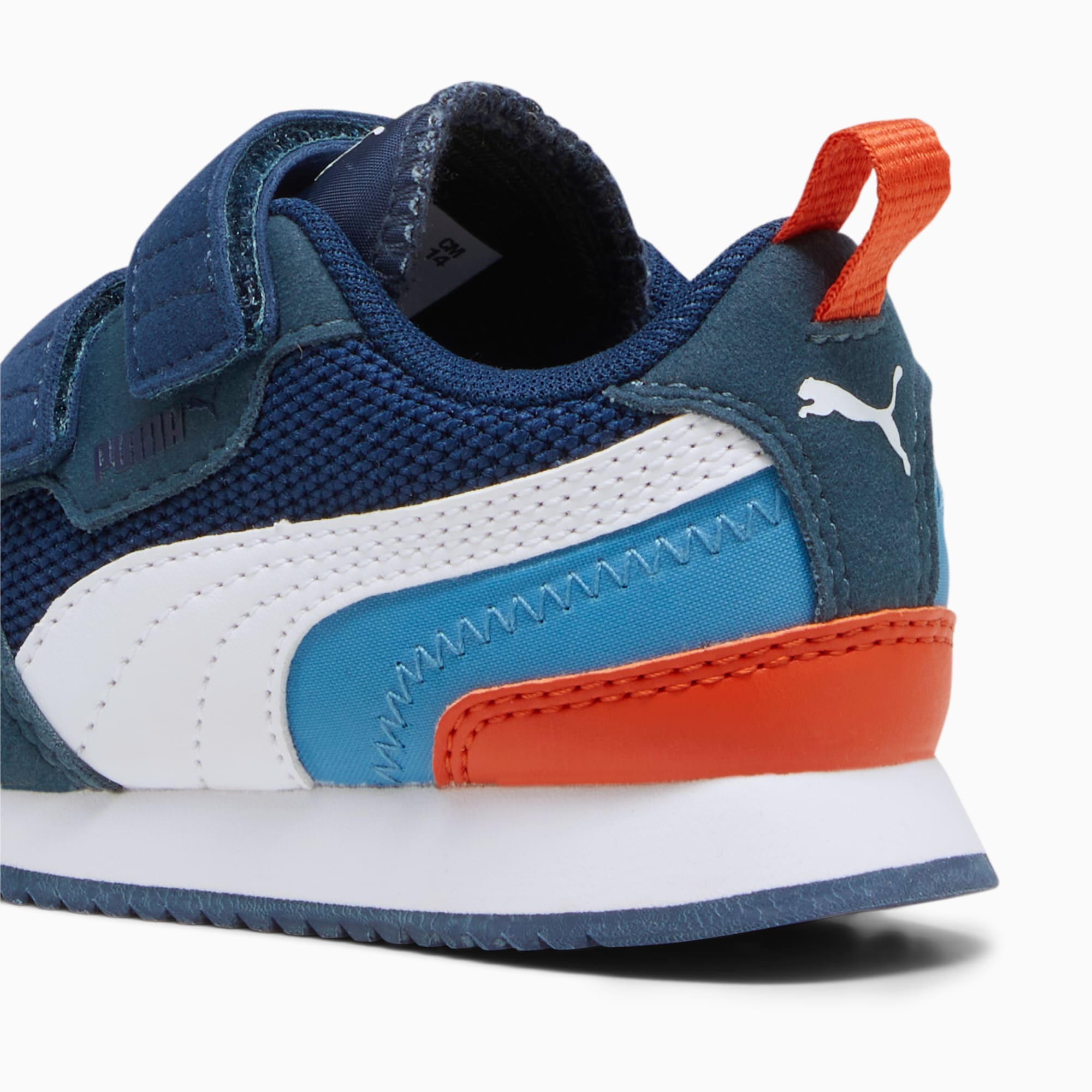 PUMA R78 Babies' Trainers, Persian Blue/White/Inky Blue, Size 19, Shoes