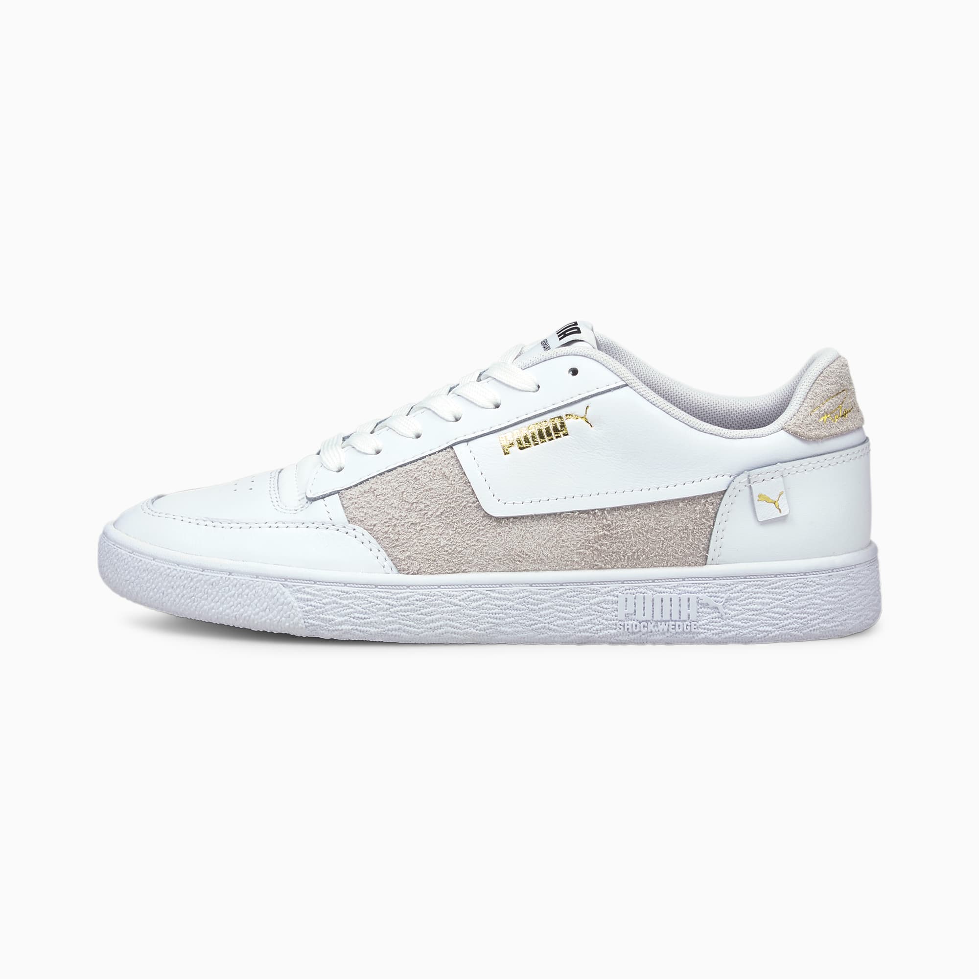 PUMA Ralph Sampson MC Mix Sneaker Schuhe | Mit Aucun | Weiß/Gold | Größe: 44.5