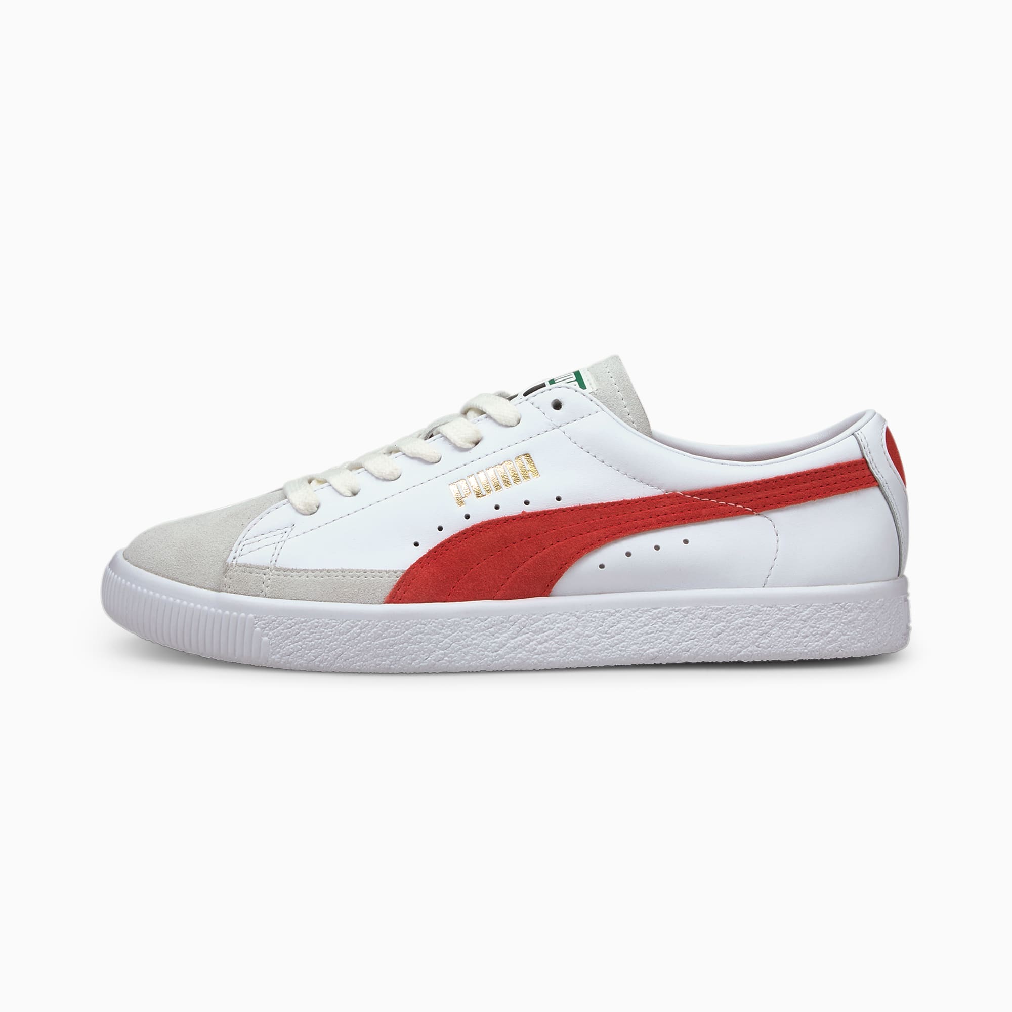 PUMA Chaussure Baskets Basket VTG, Blanc/Rouge, Taille 38, Chaussures