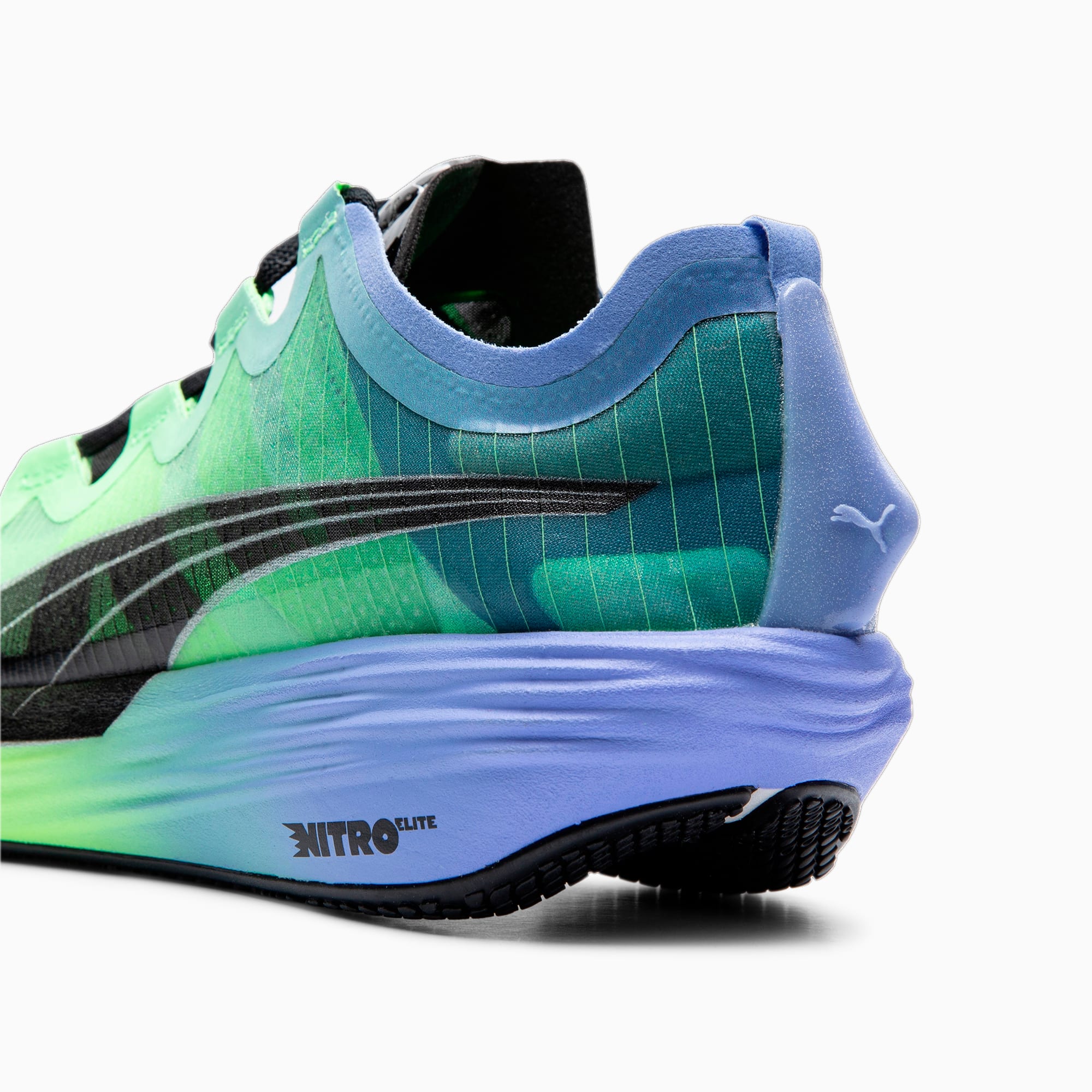 PUMA Fast-FWD NITRO Elite Hardloopschoenen Voor Dames, Groen/Zwart/Paars