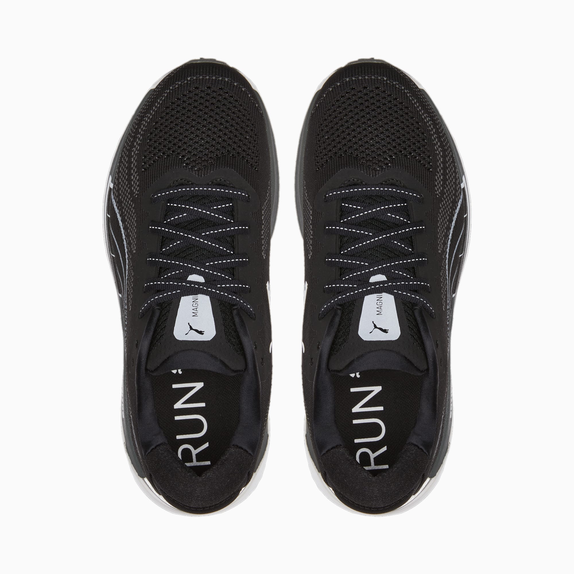 PUMA Chaussures De Sport Magnify NITRO Knit Homme Pour Femme, Noir/Gris/Blanc