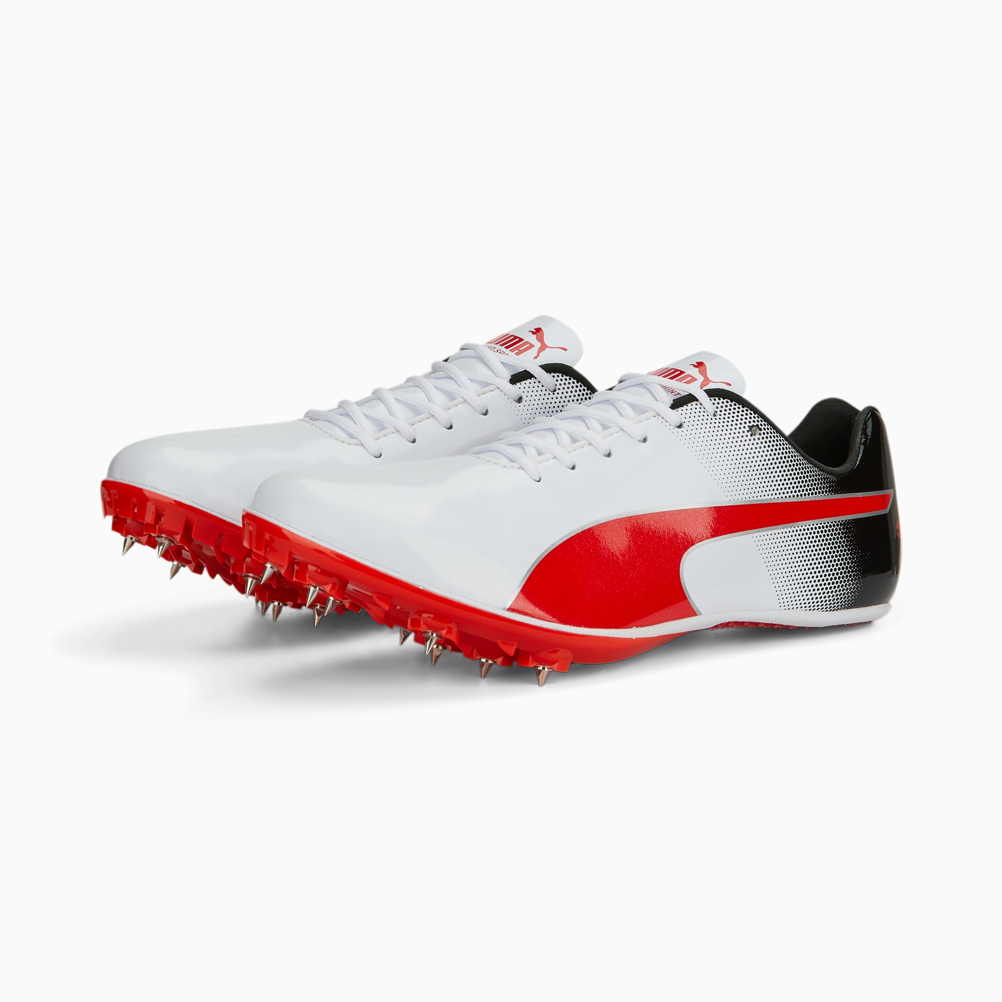 PUMA EvoSPEED Sprint 14 Atletiekschoenen Voor Heren, Wit/Zwart/Rood